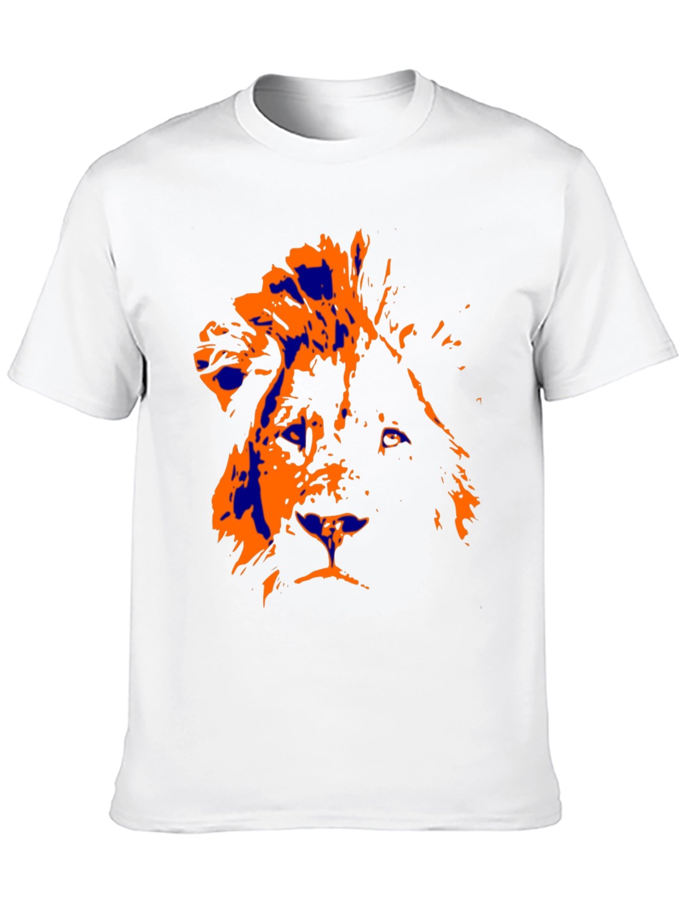 Lion Graphic Print Black T-Shirt for Men