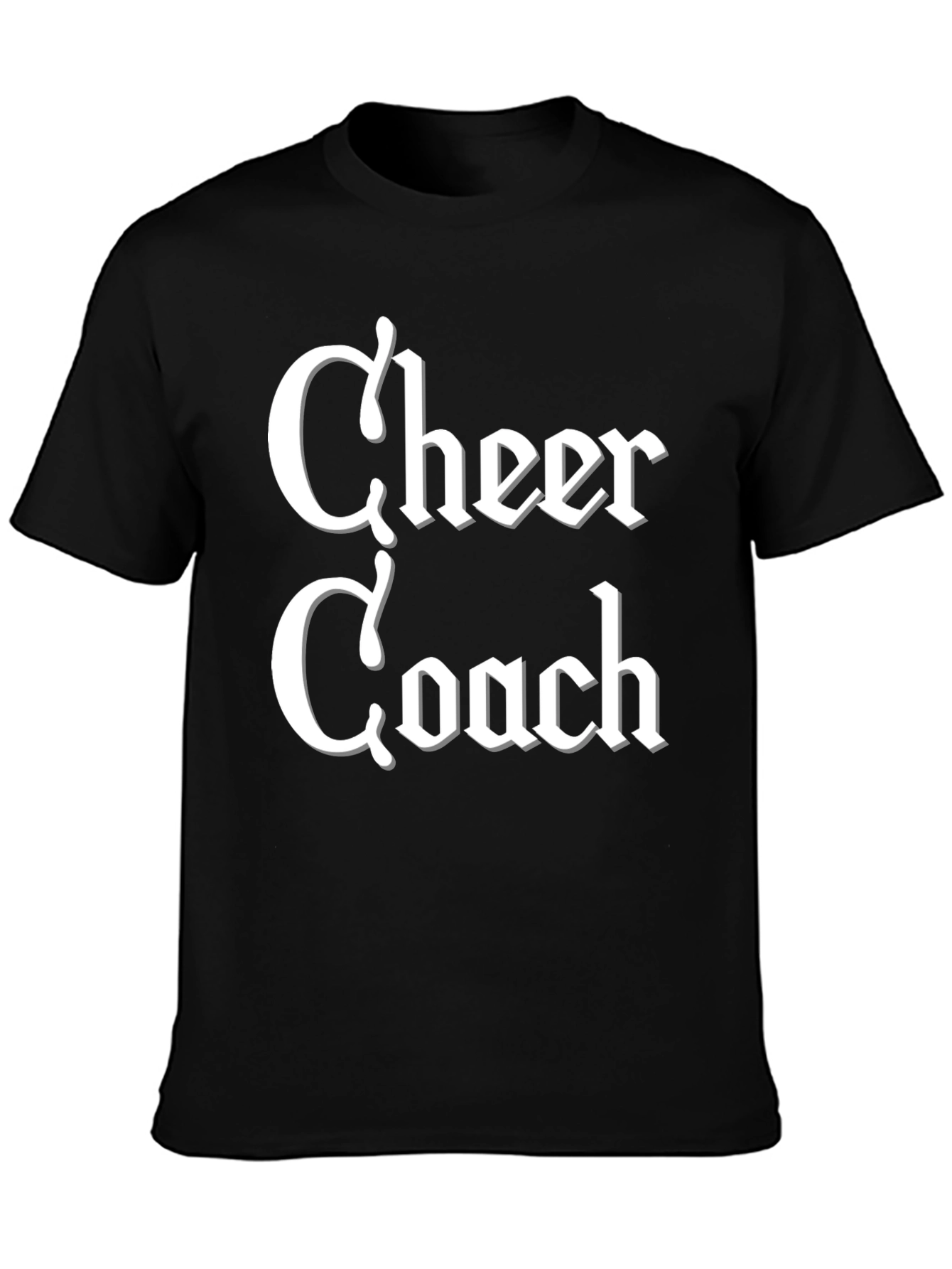 Cheer Coach T-Shirt - Black Cotton Blend