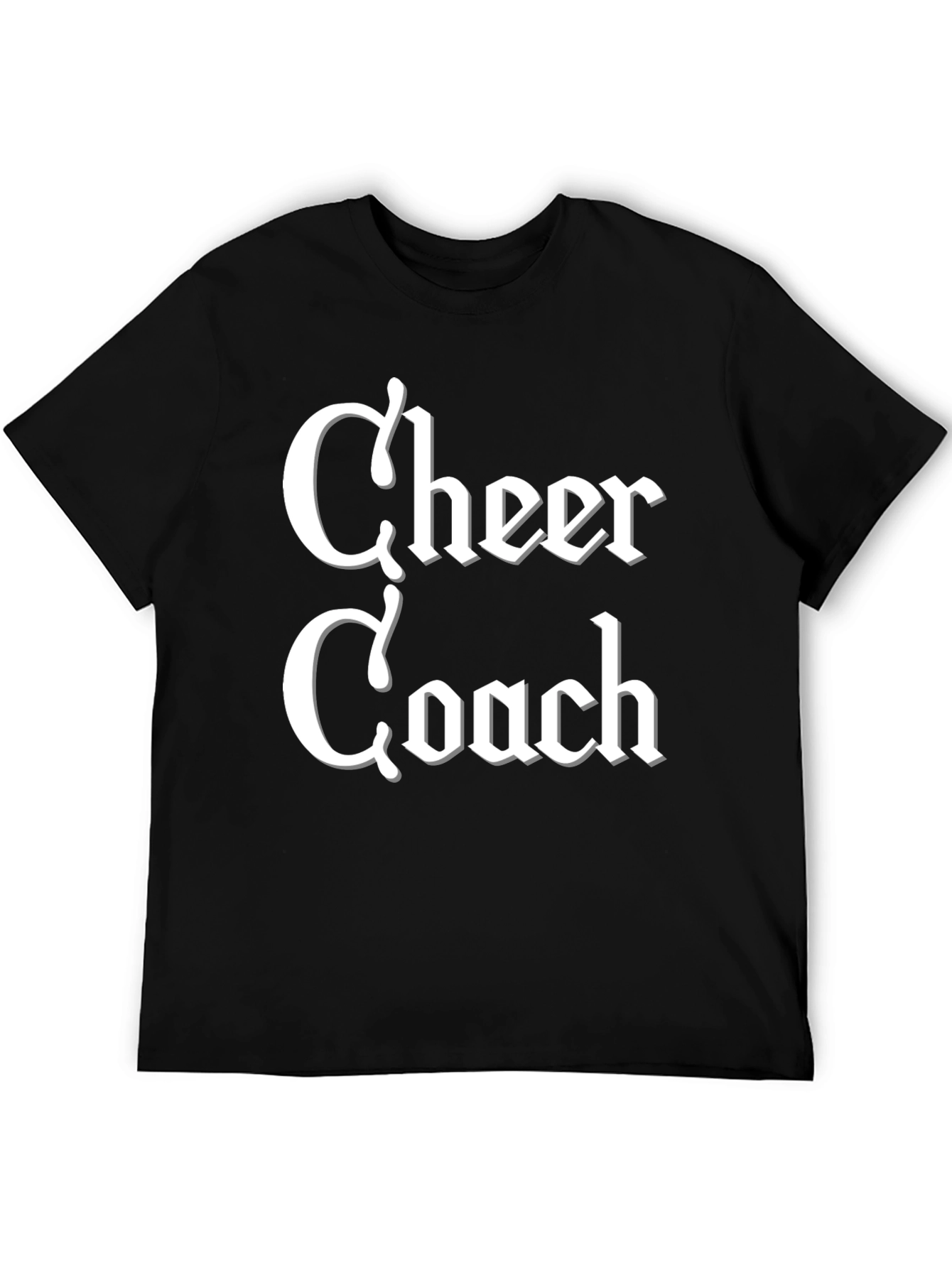 Cheer Coach T-Shirt - Black Cotton Blend