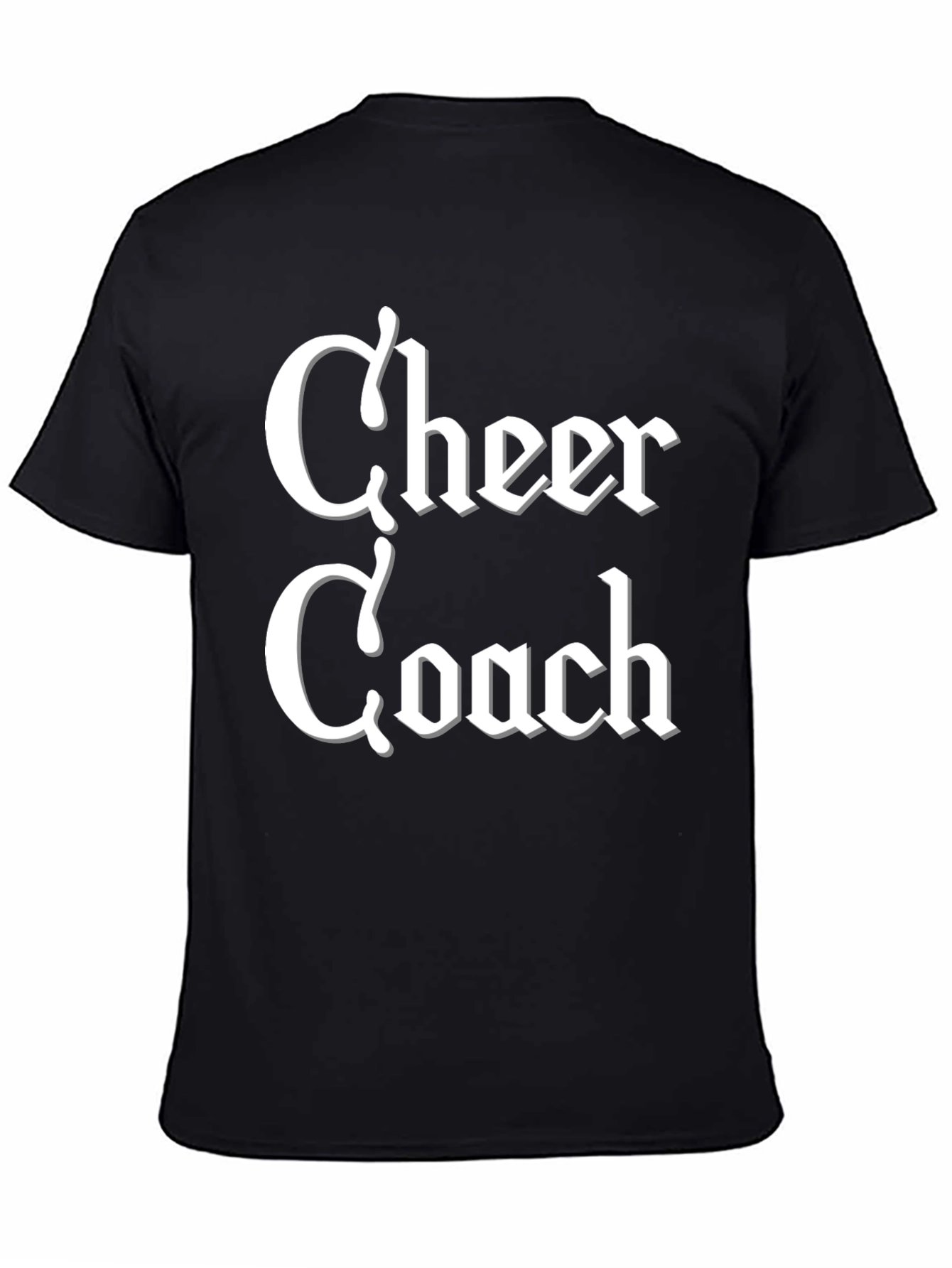 Cheer Coach T-Shirt - Black Cotton Blend