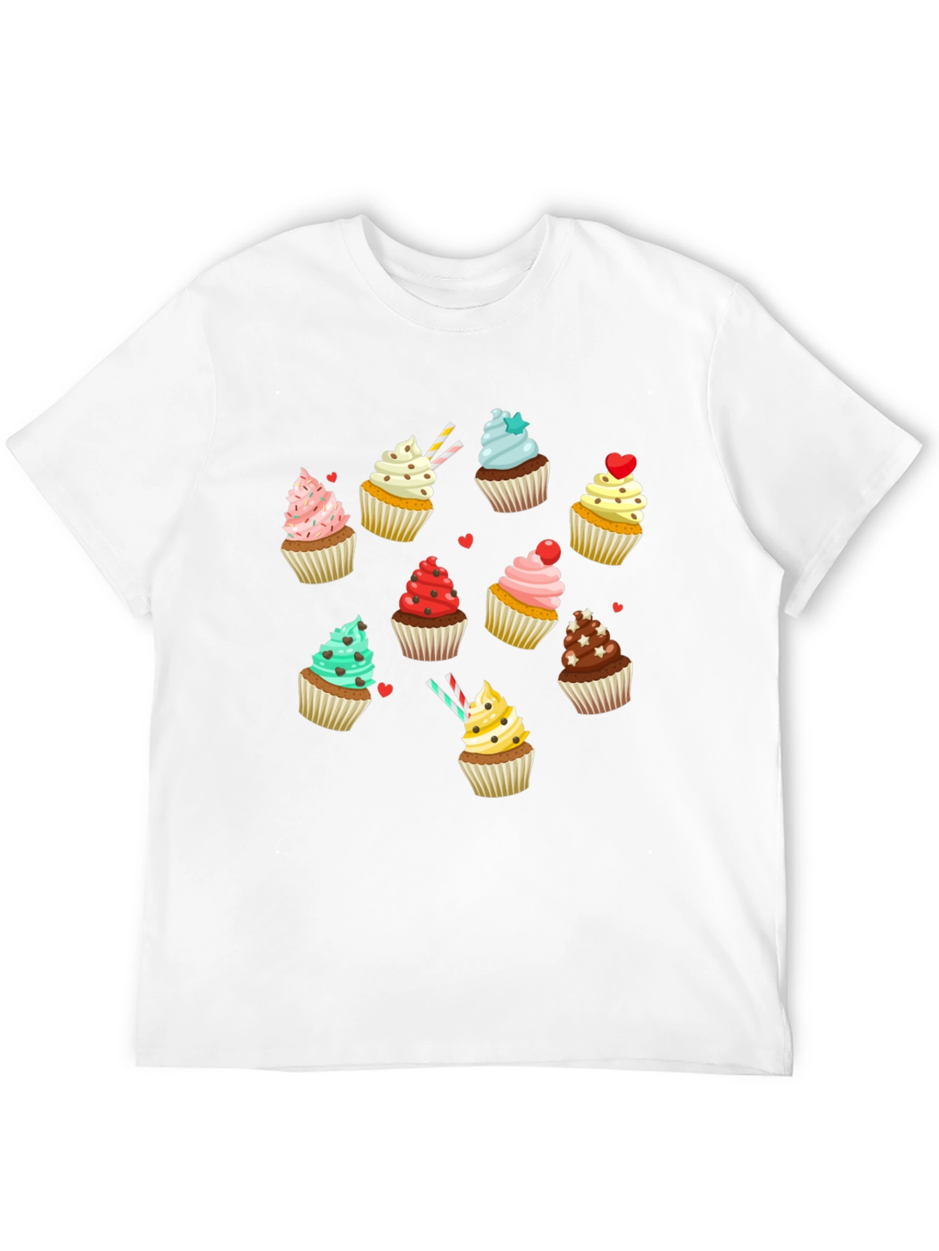 Cupcake Graphic T-Shirt - Sweet Treat Design