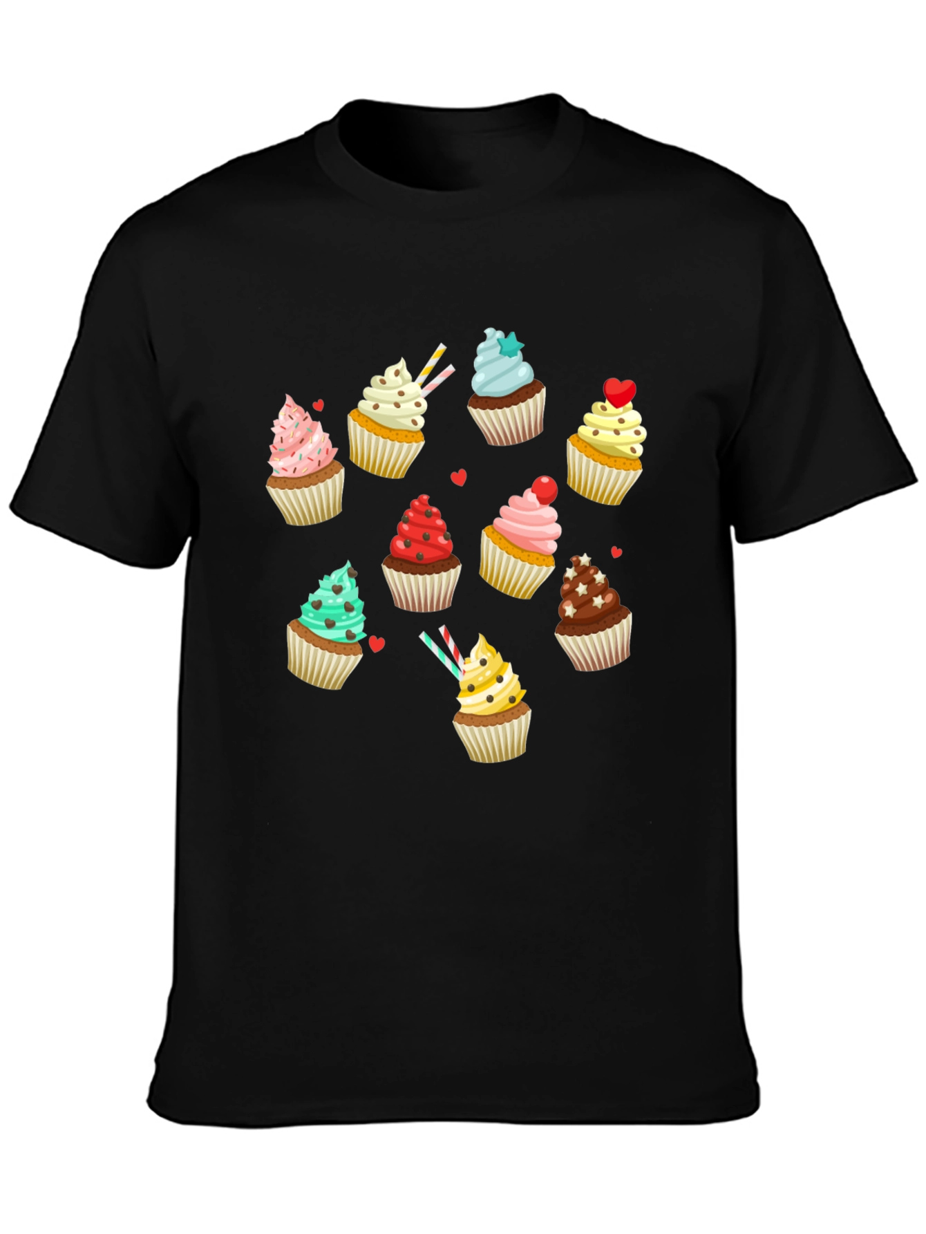 Cupcake Graphic T-Shirt - Sweet Treat Design