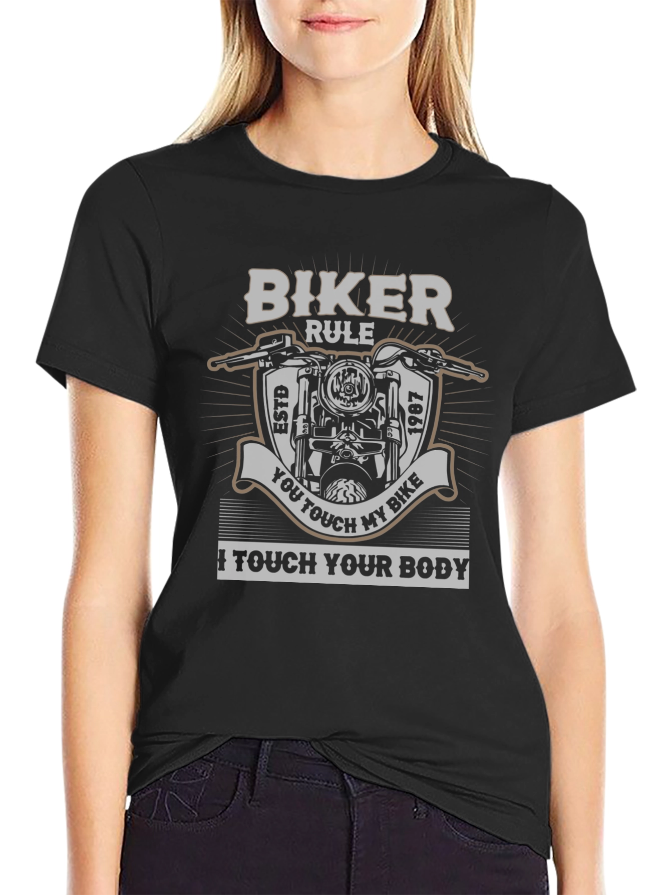 Biker Rule T-Shirt - Motorcycle Graphic Tee