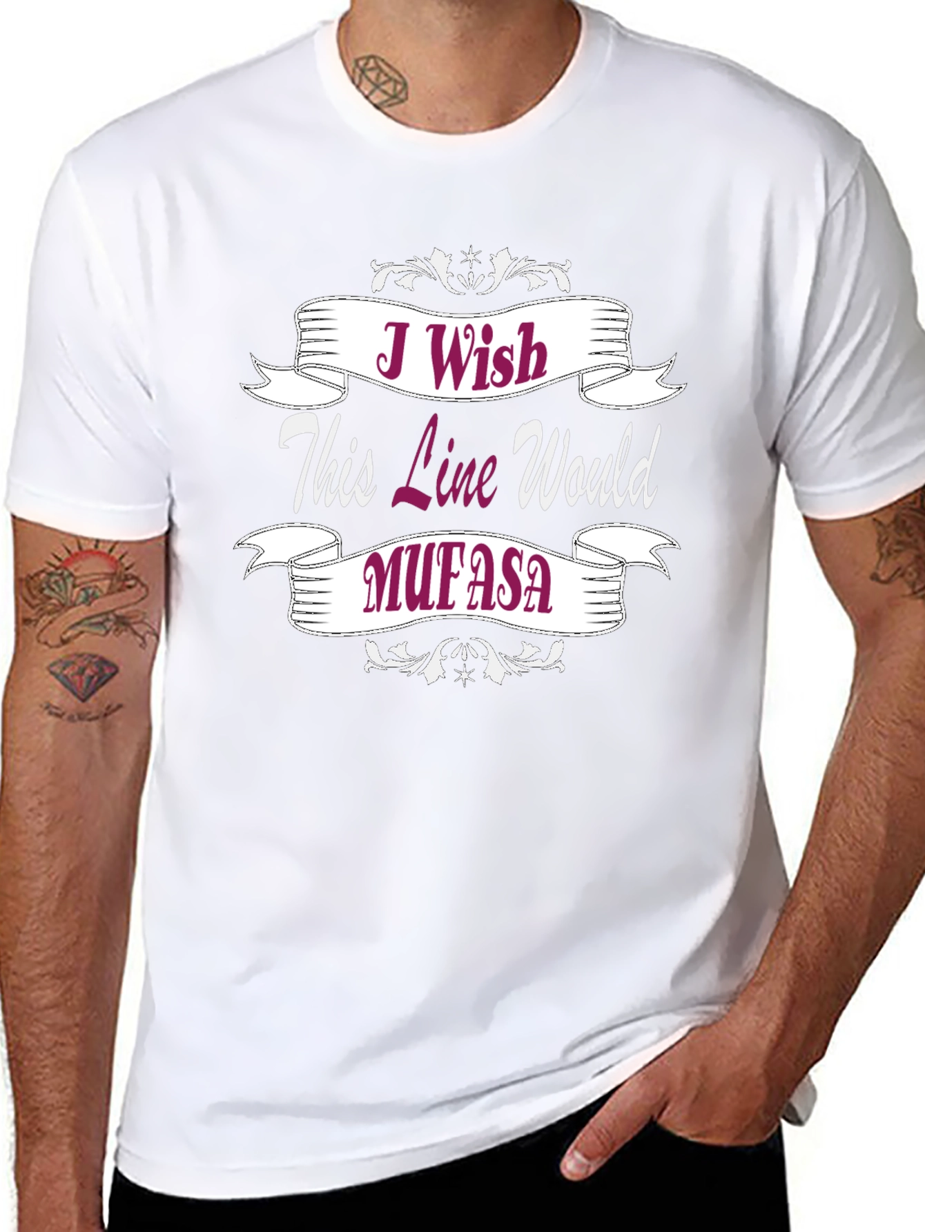 I Wish This Line Would Mufasa Graphic Tee