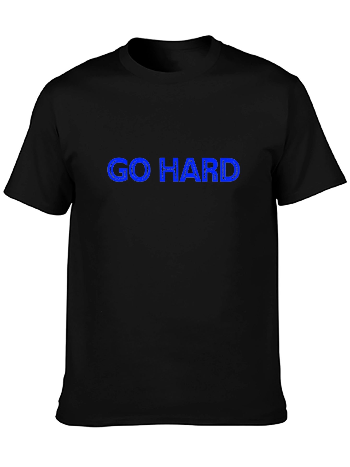 Go Hard Graphic Tee - Black Cotton T-Shirt