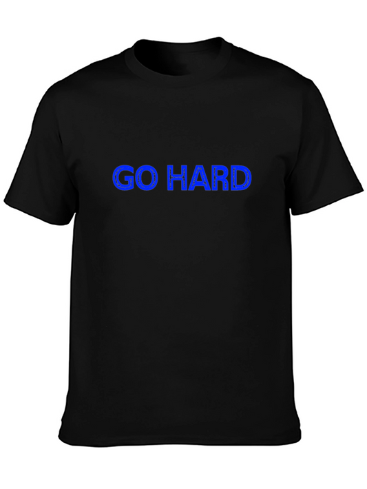 Go Hard Graphic Tee - Black Cotton T-Shirt