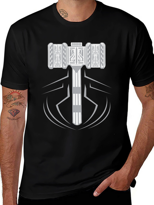 Hammer Graphic Black T-Shirt | Premium Cotton Tee