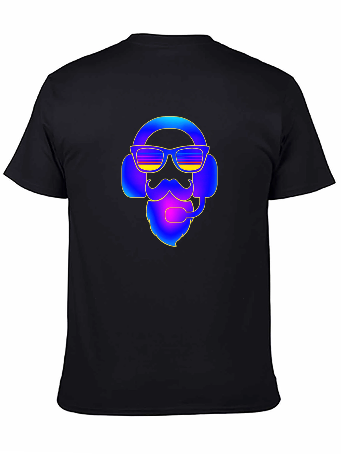 Cool Gamer Bearded Headset T-Shirt