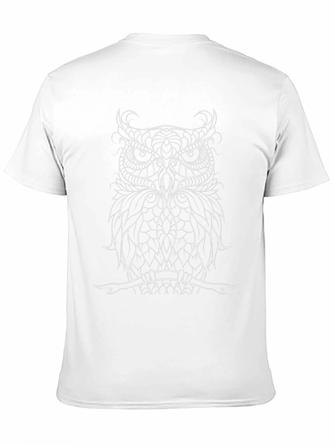 Owl Graphic Print Crew Neck Tee
