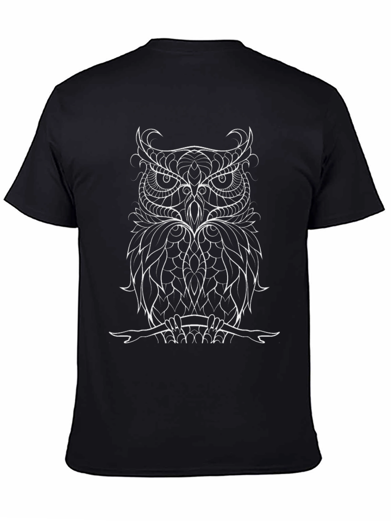 Owl Graphic Print Crew Neck Tee