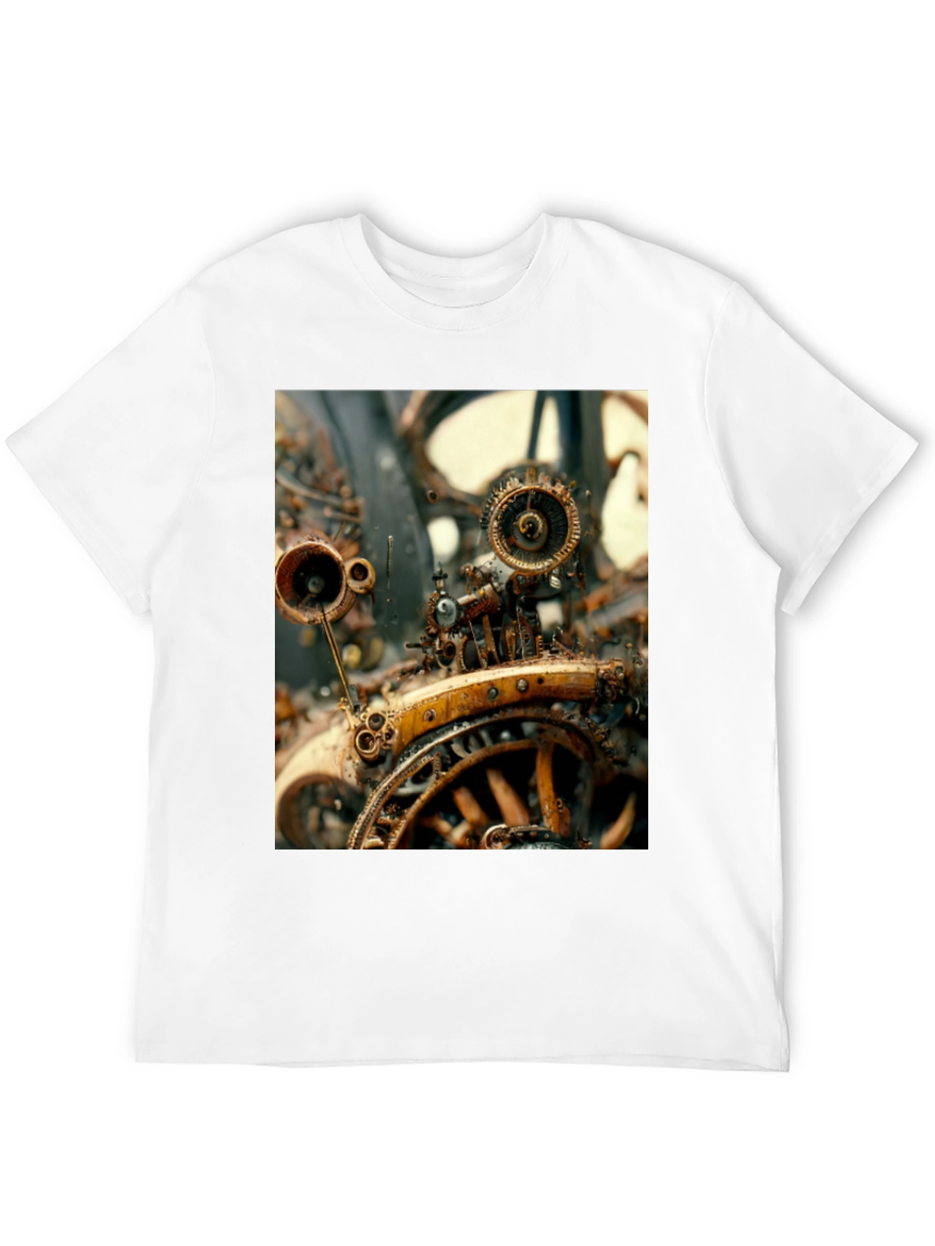 Steampunk Machine Graphic Tee - Unique Design