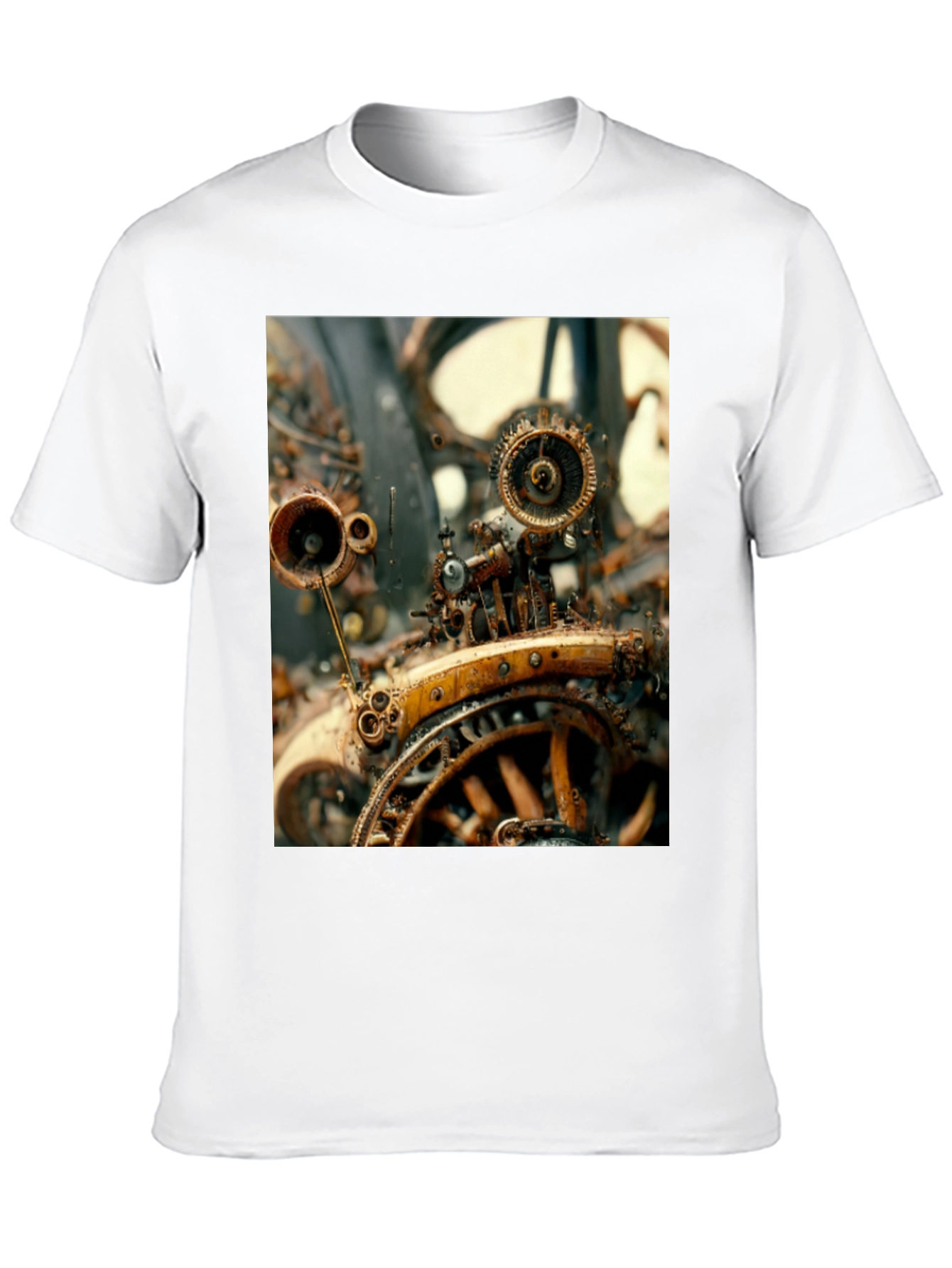 Steampunk Machine Graphic Tee - Unique Design
