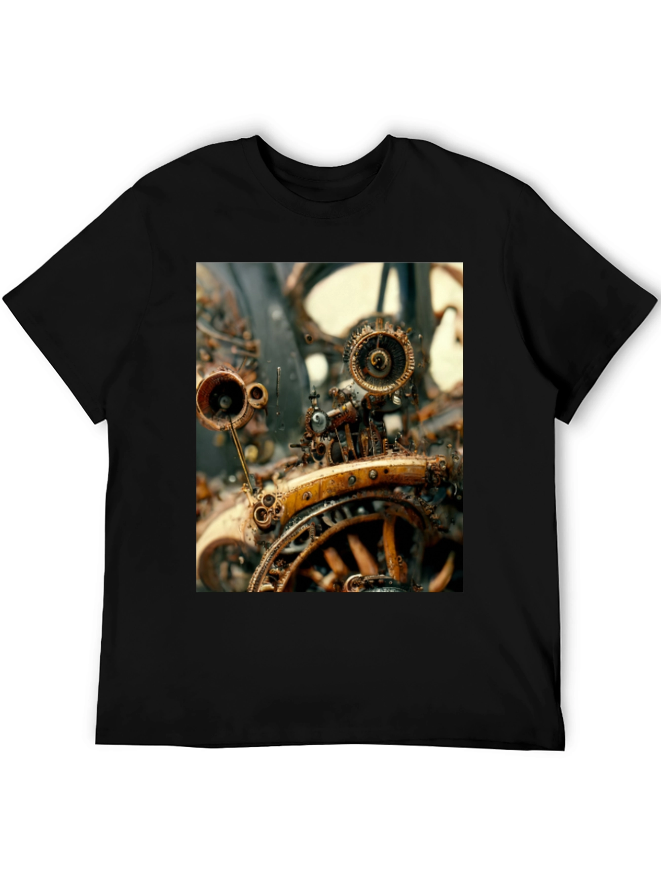 Steampunk Machine Graphic Tee - Unique Design