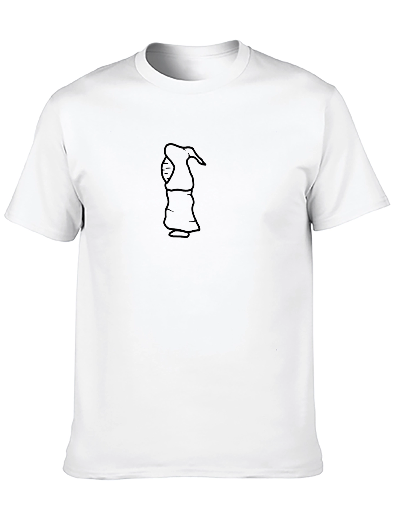 Black Graphic Tee with Gnome Design