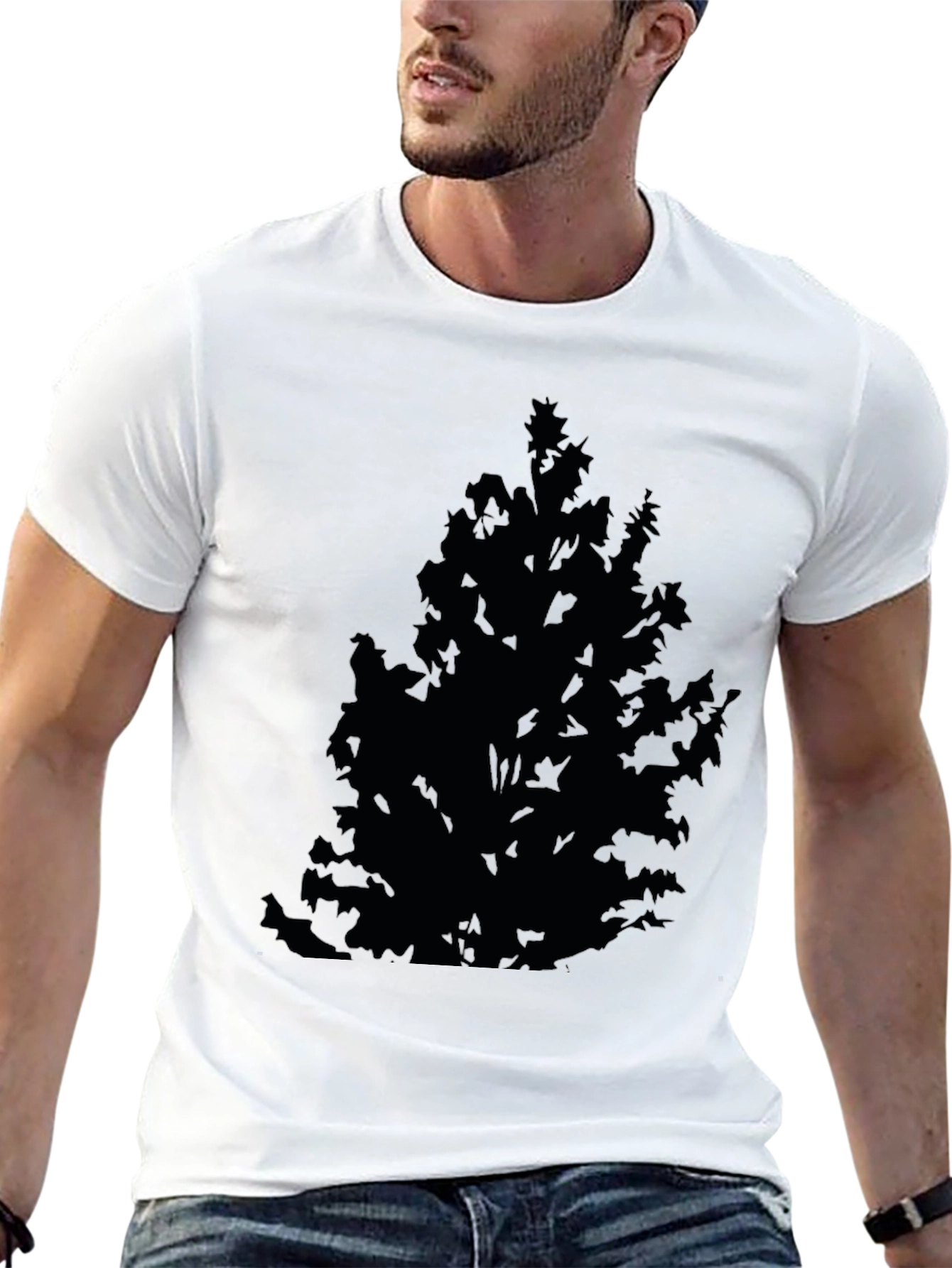 Tree Silhouette Black T-Shirt