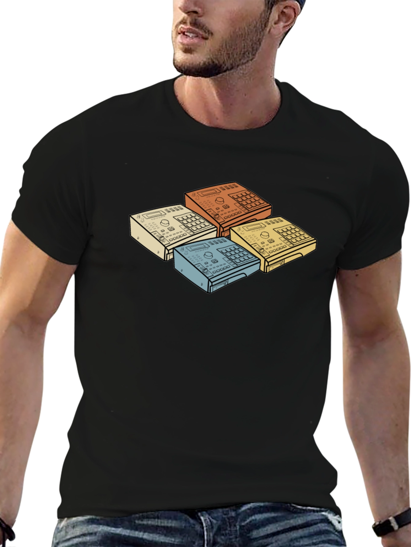 Retro Drum Machine Graphic T-Shirt