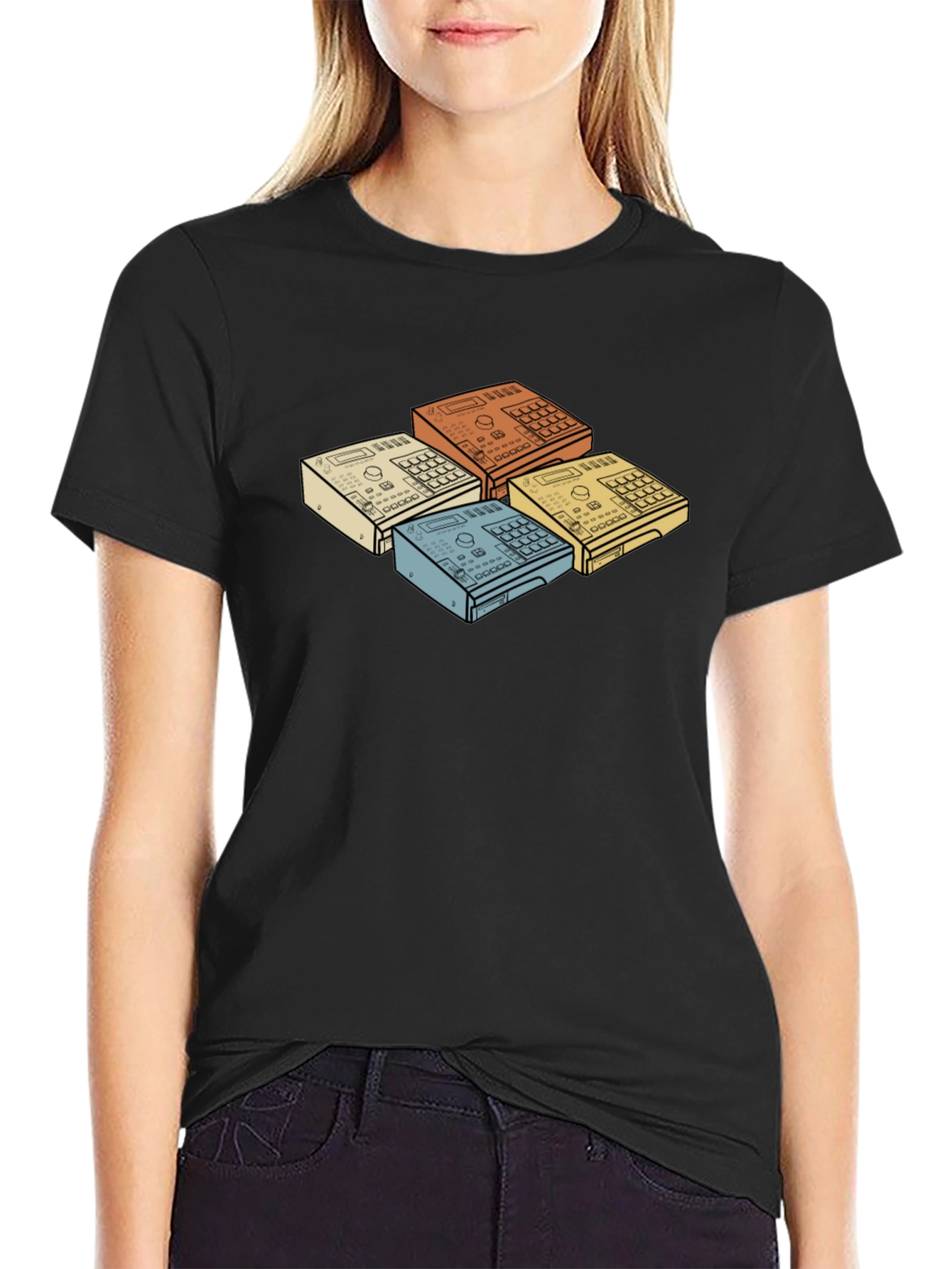Retro Drum Machine Graphic T-Shirt