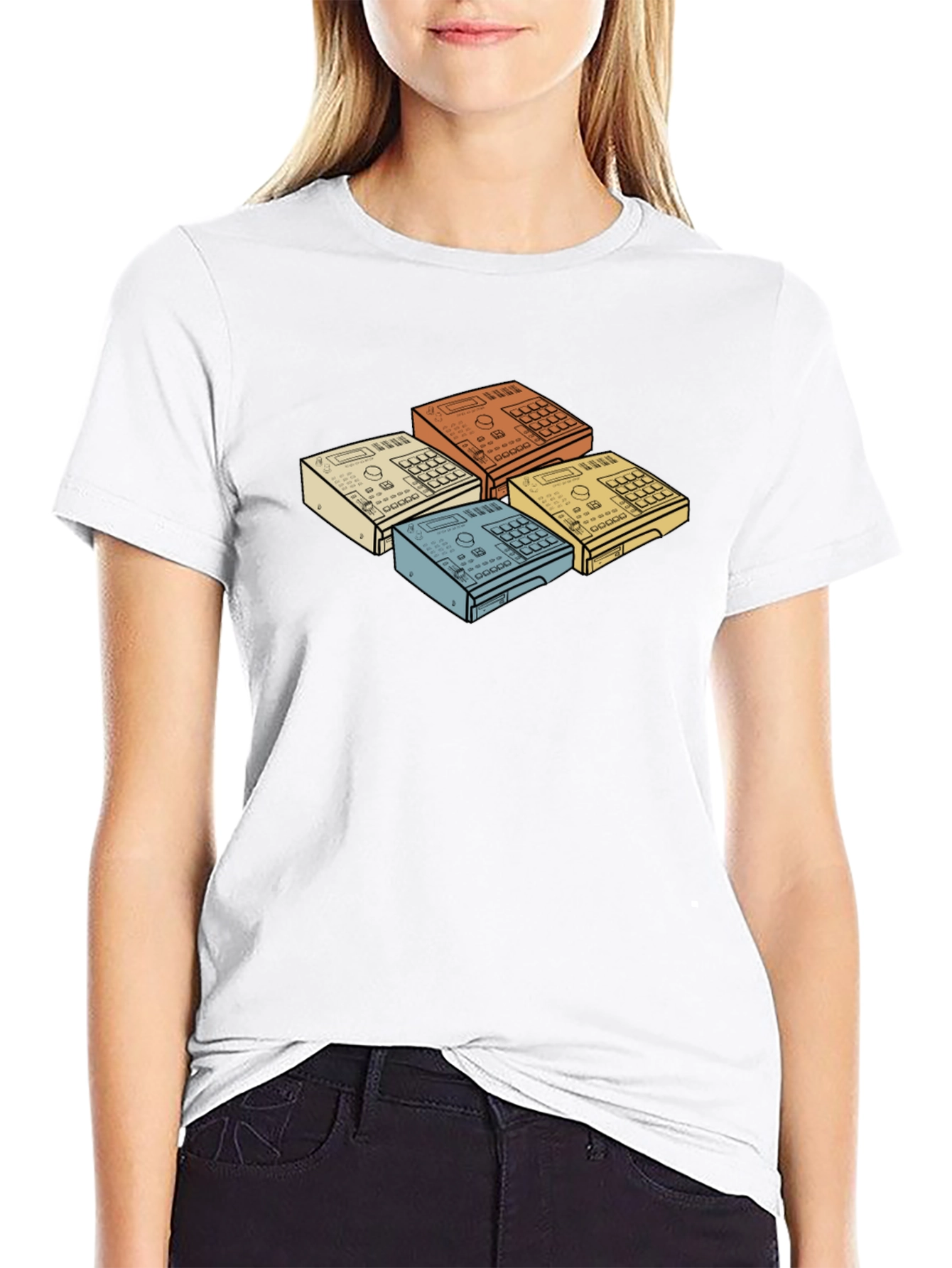 Retro Drum Machine Graphic T-Shirt