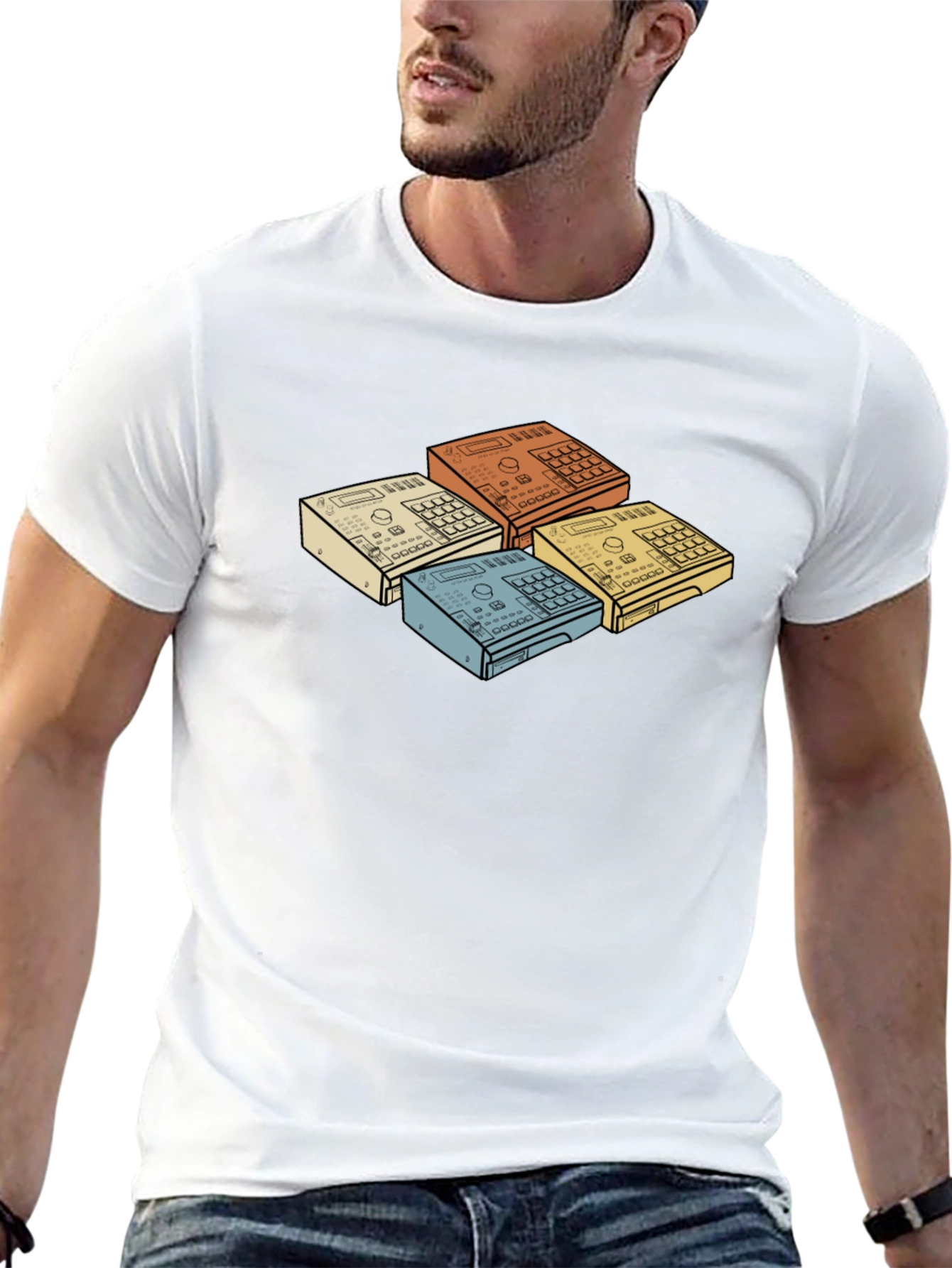 Retro Drum Machine Graphic T-Shirt