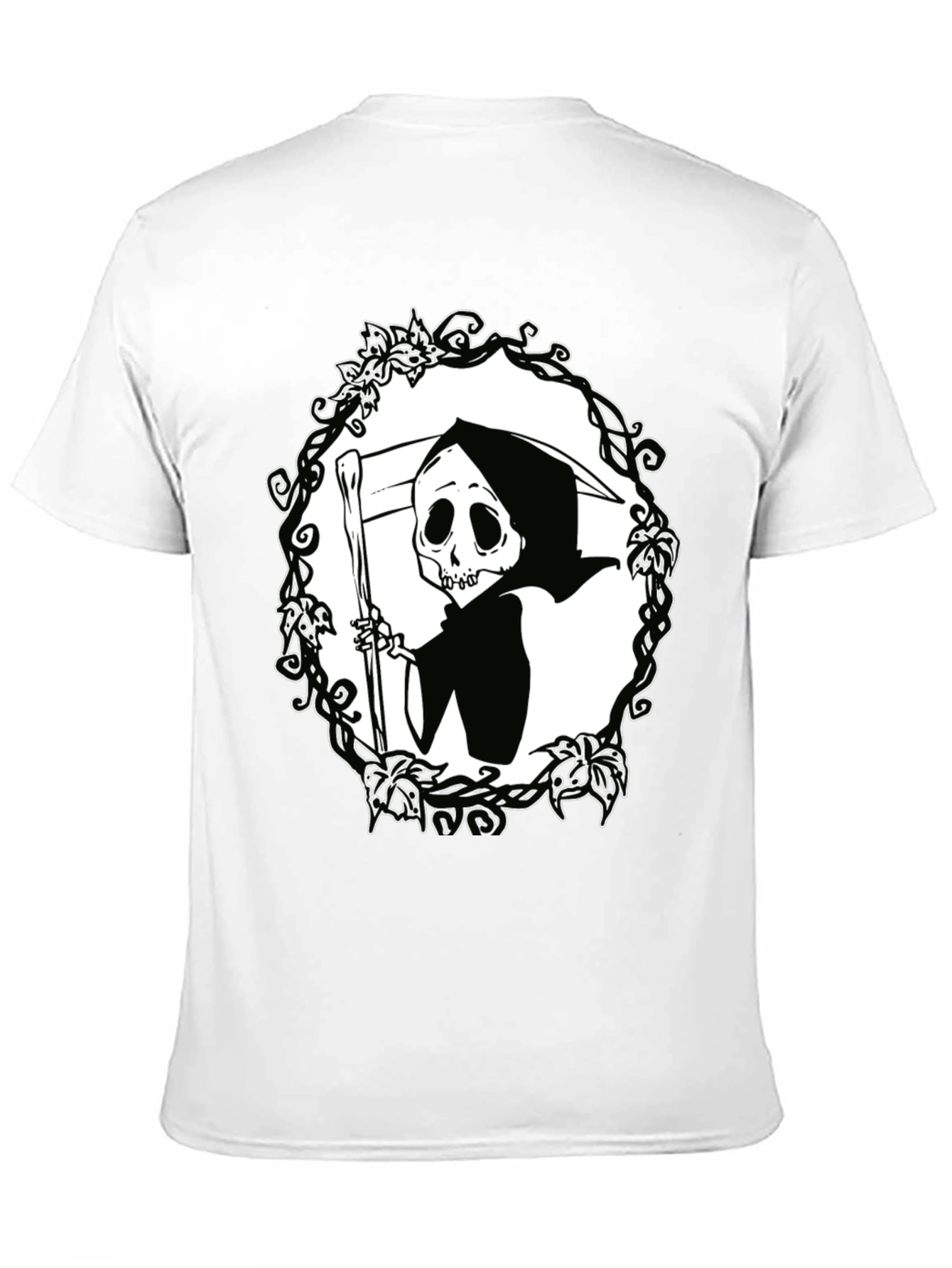 Grim Reaper Graphic T-Shirt - Black Cotton Tee