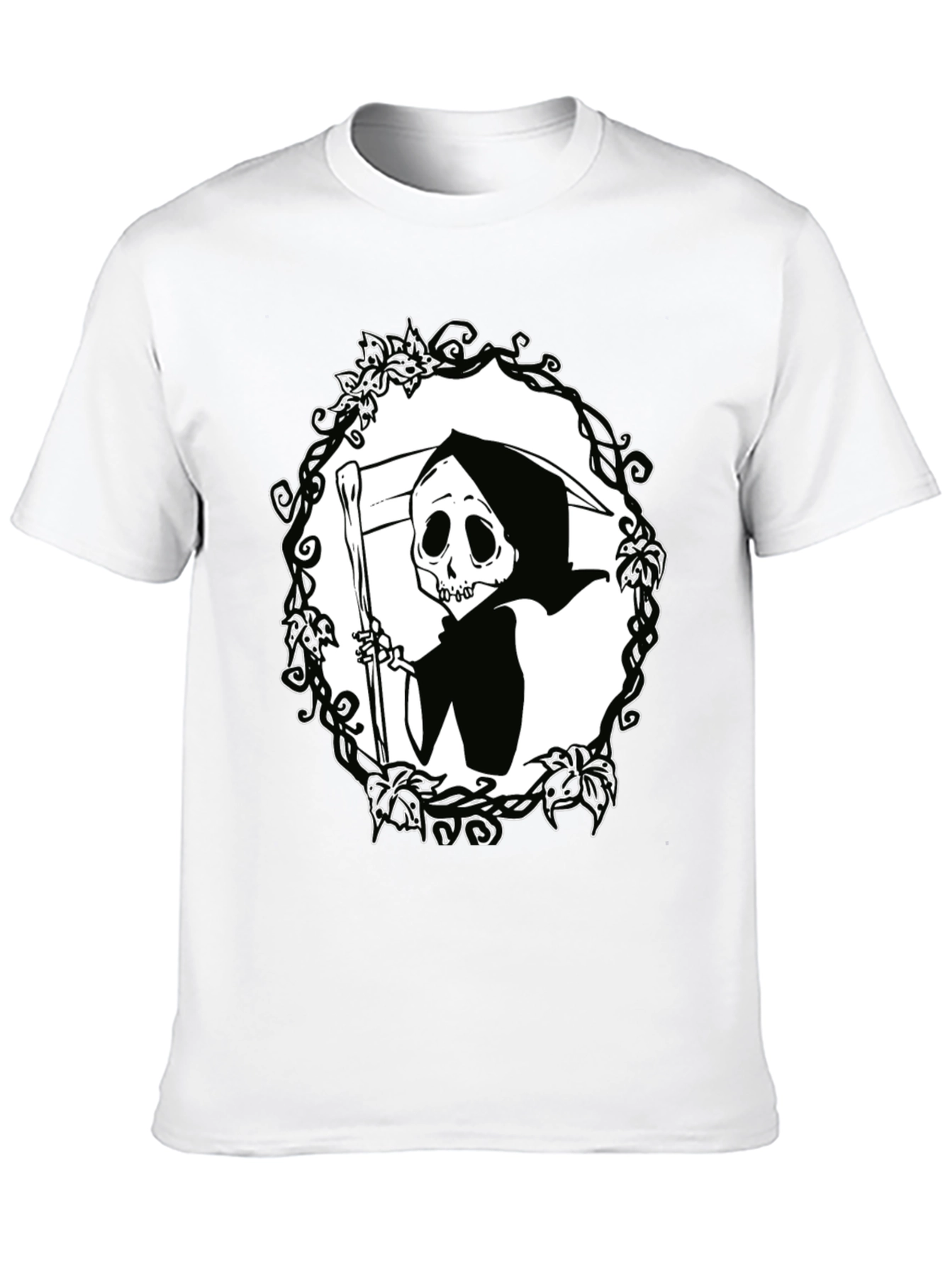 Grim Reaper Graphic T-Shirt - Black Cotton Tee