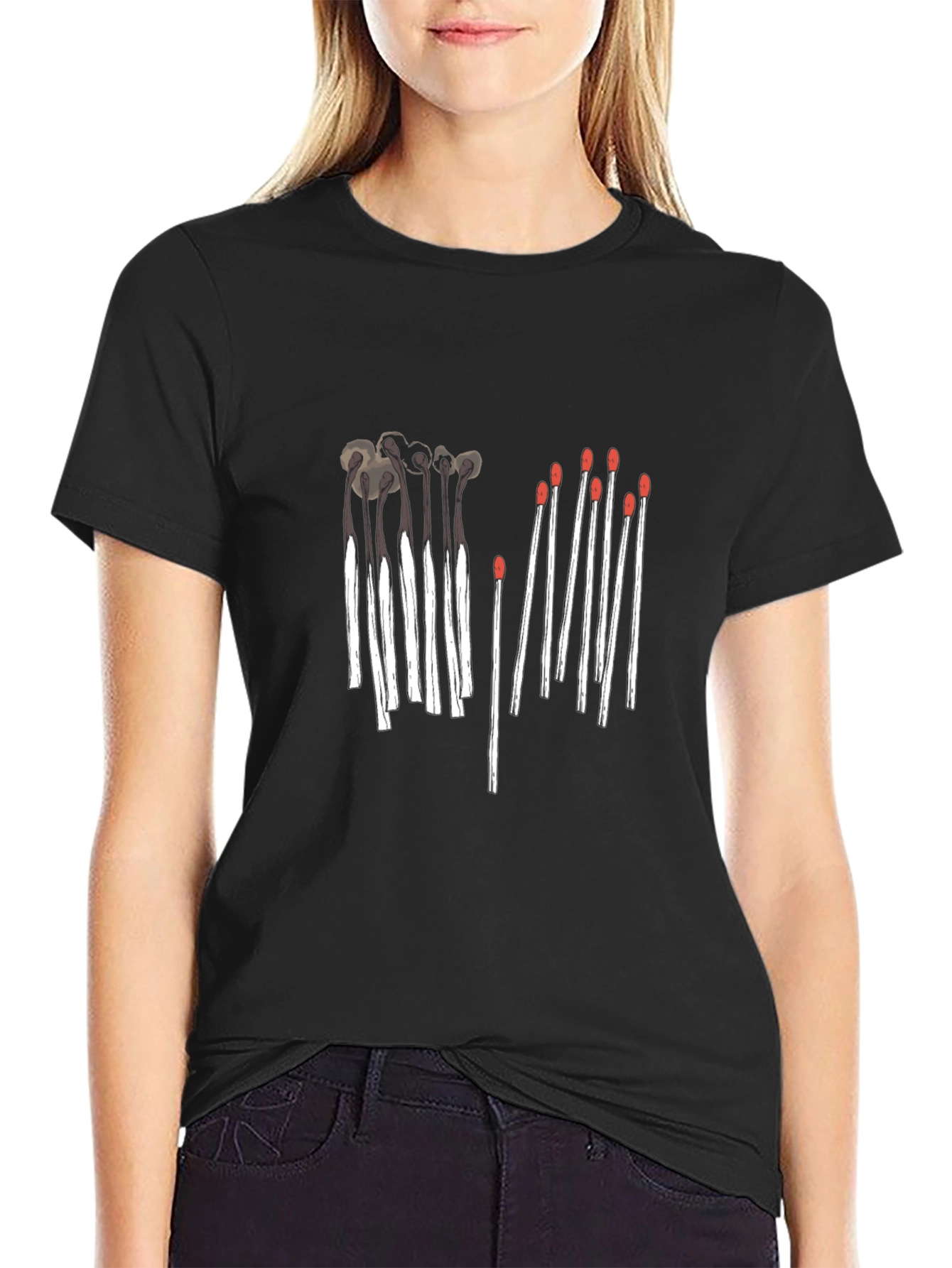 Unique Matchstick Graphic Tee