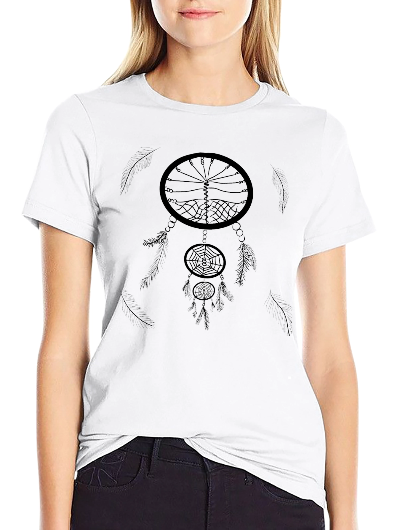 Dreamcatcher Graphic T-Shirt - Black