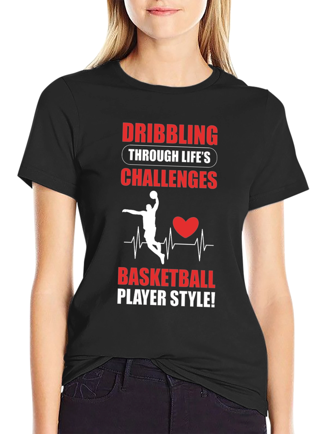 Basketball Player Style Graphic Tee