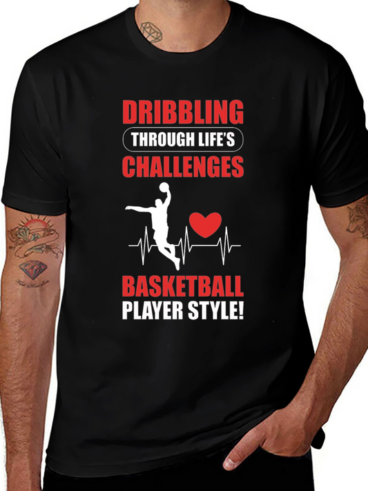 Basketball Player Style Graphic Tee