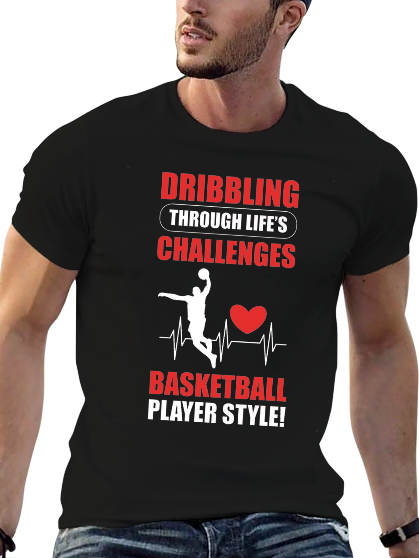 Basketball Player Style Graphic Tee