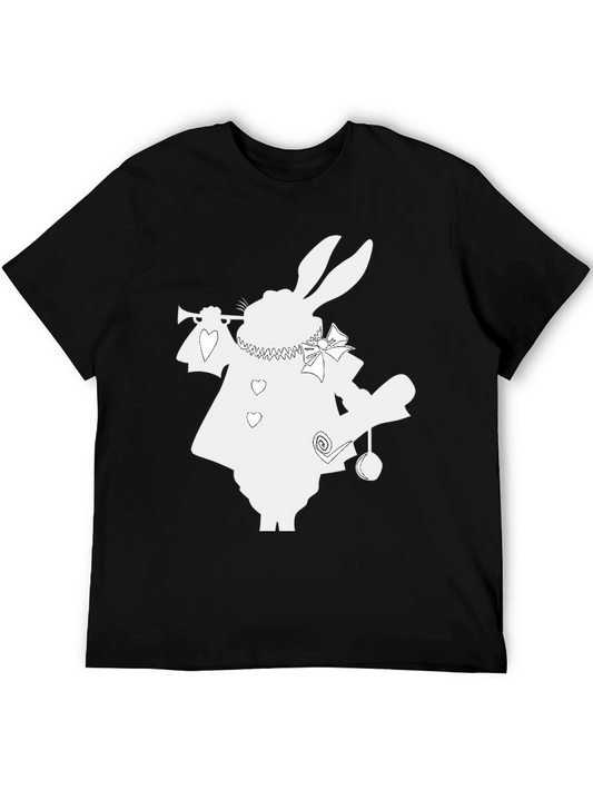 White Rabbit T-Shirt - Unique Alice in Wonderland Design