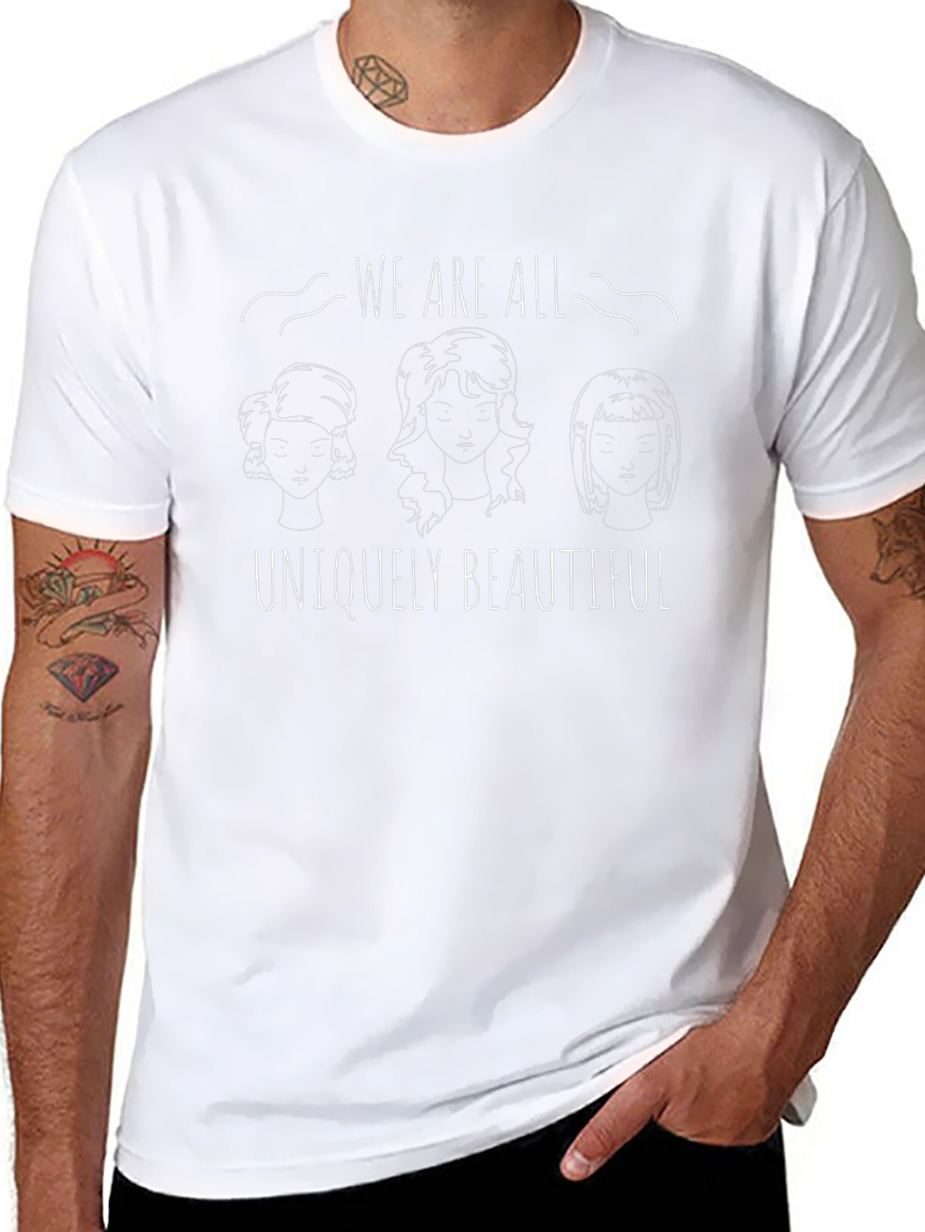 We Are All Uniquely Beautiful Graphic Tee