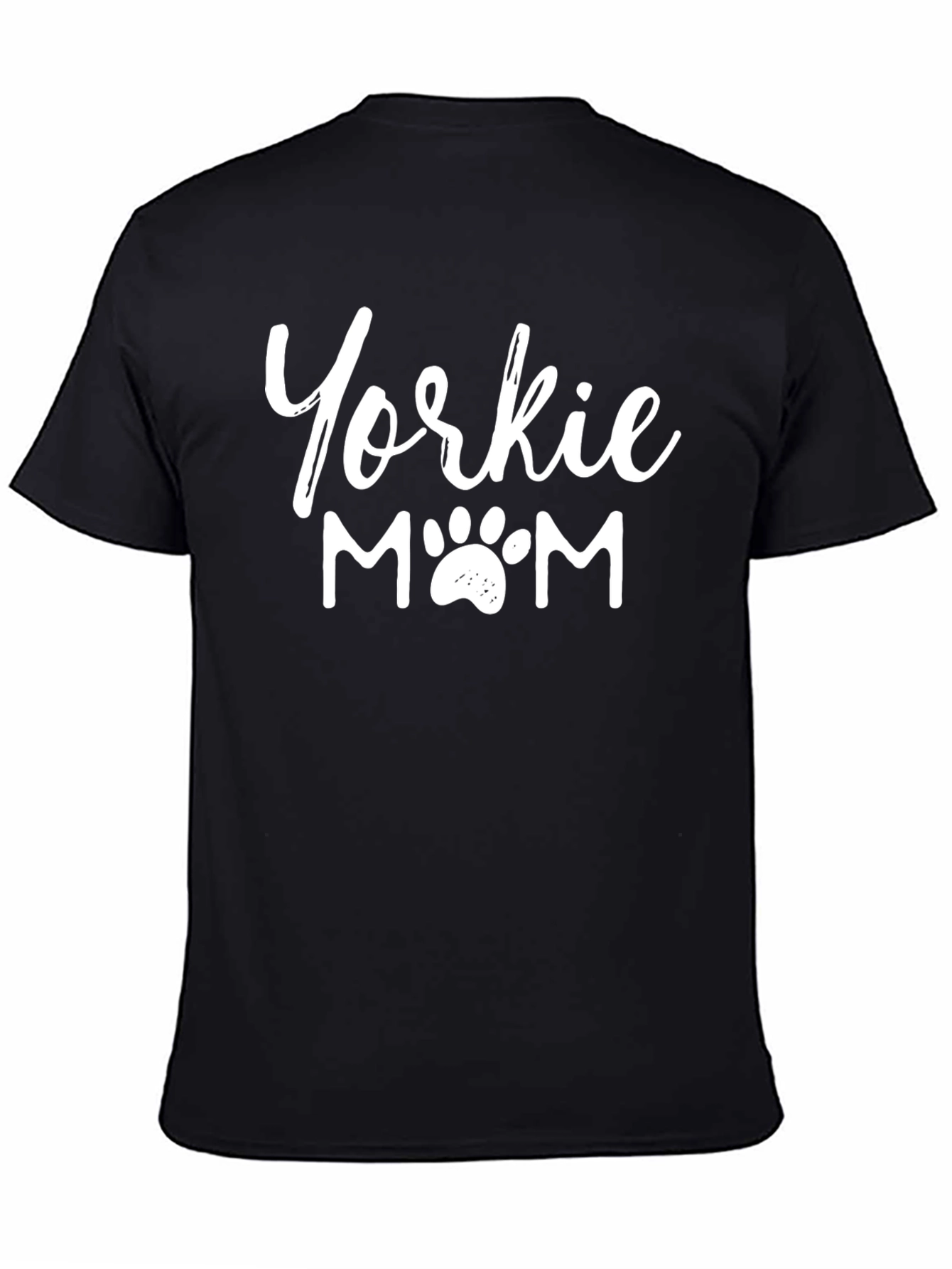 Yorkie Mom T-Shirt - Dog Paw Print Design