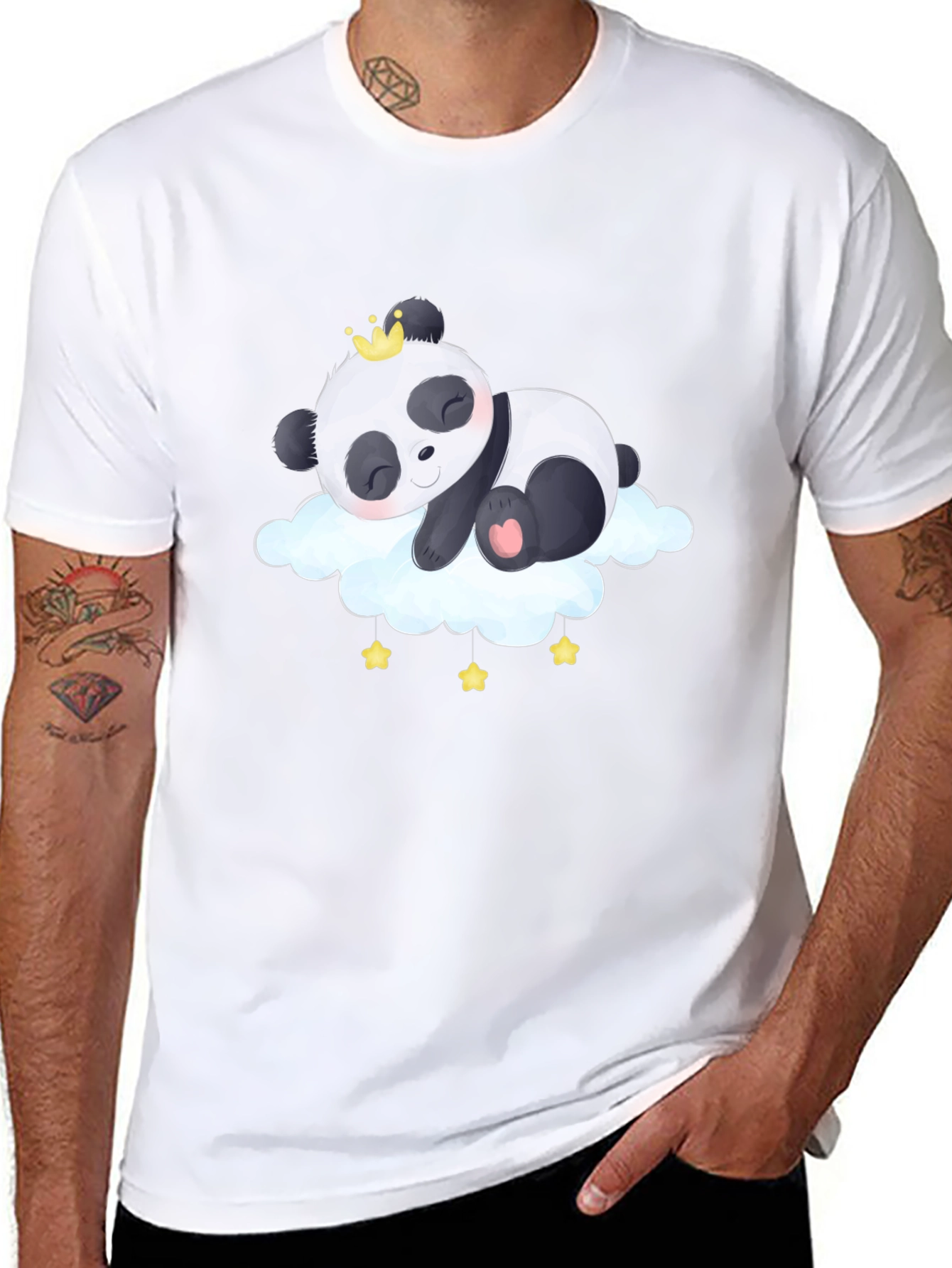Panda Cloud T-Shirt - Black