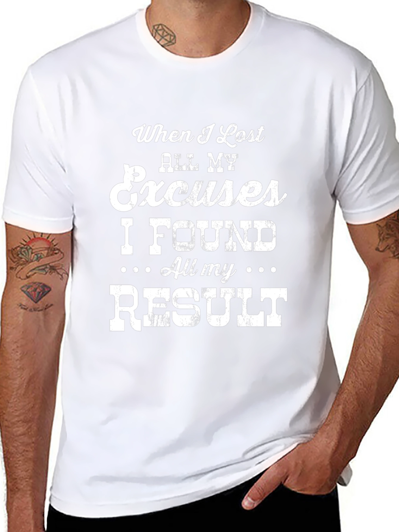 Inspirational Workout T-Shirt - No More Excuses