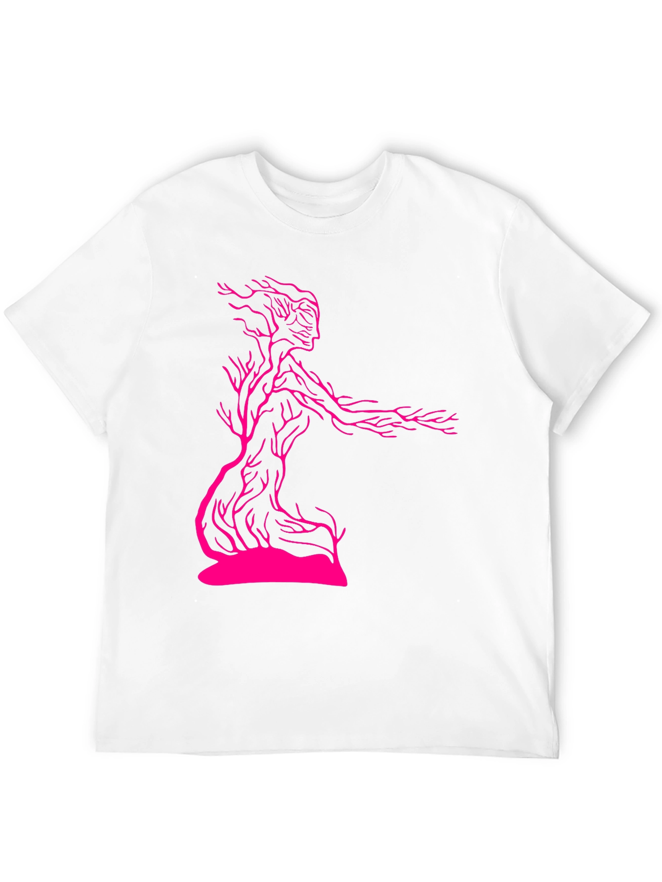 Unique Tree-Woman Graphic Tee - Black Cotton Blend