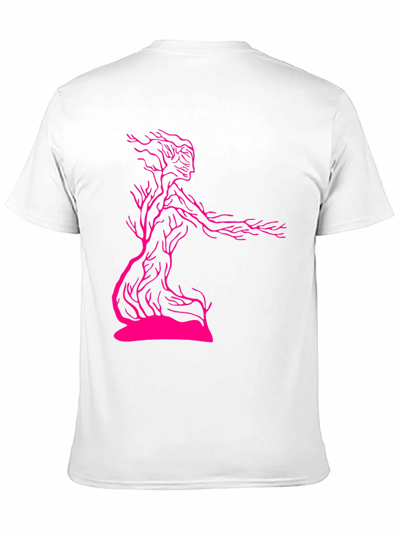 Unique Tree-Woman Graphic Tee - Black Cotton Blend