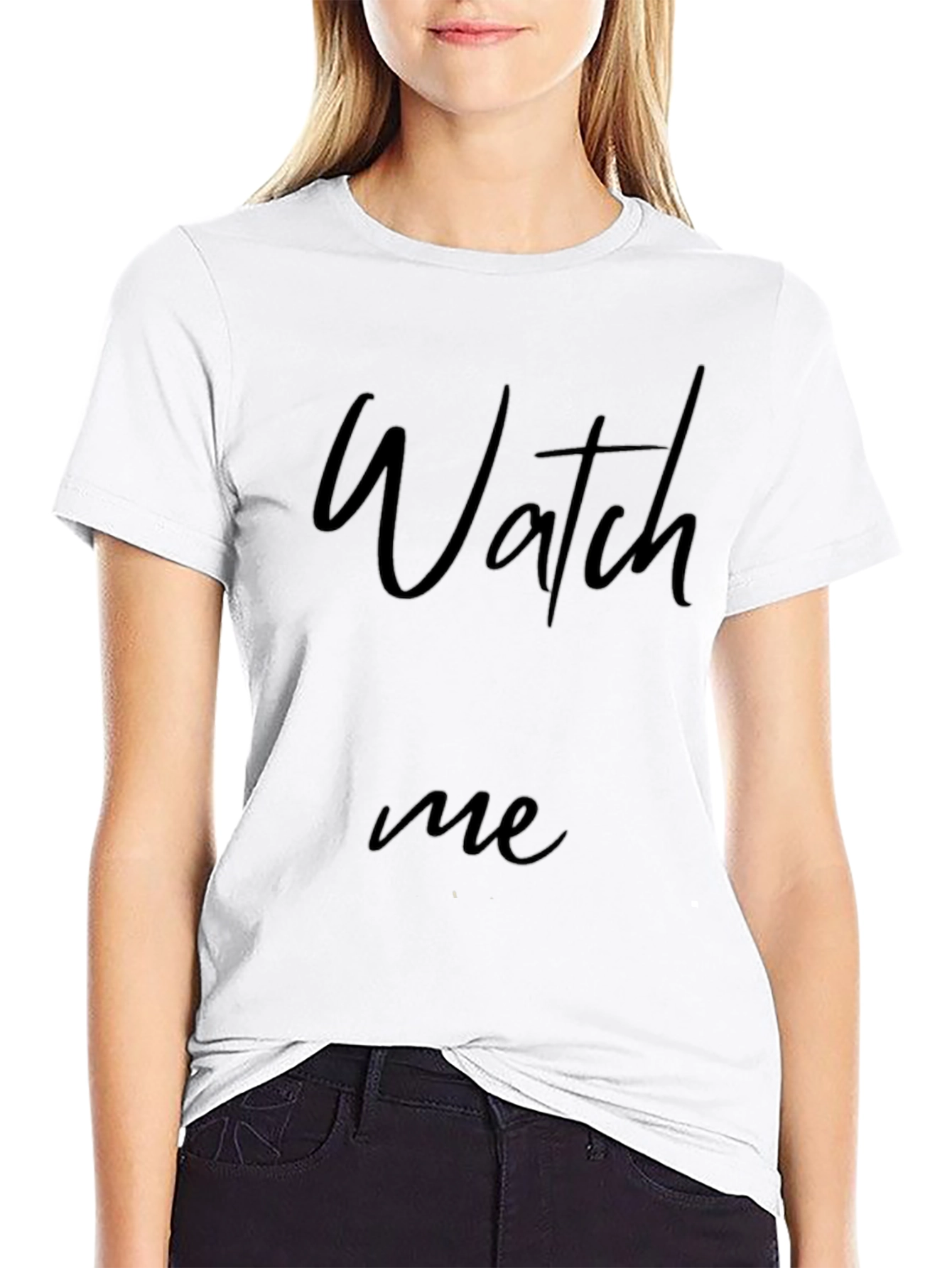 Watch Me Black T-Shirt - Modern Style