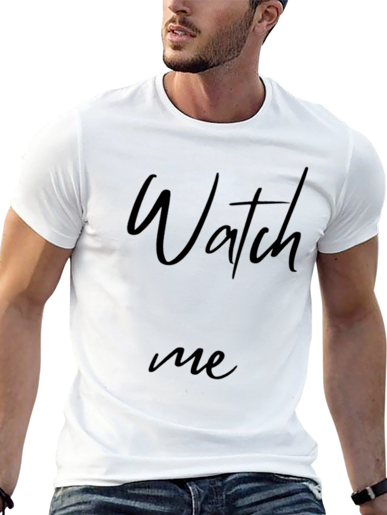 Watch Me Black T-Shirt - Modern Style