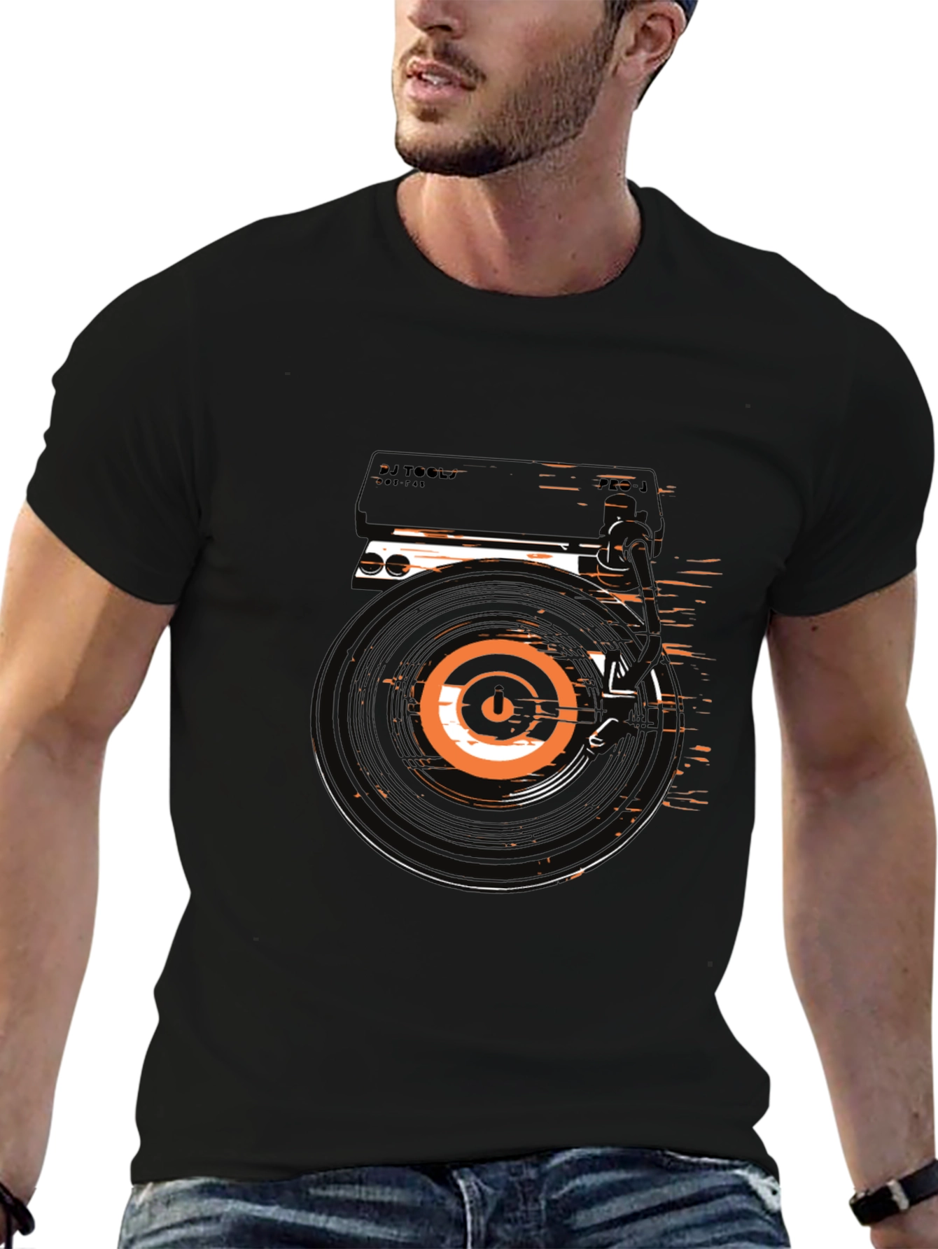 DJ Turntable Graphic Tee - Stylish Music Lovers T-Shirt