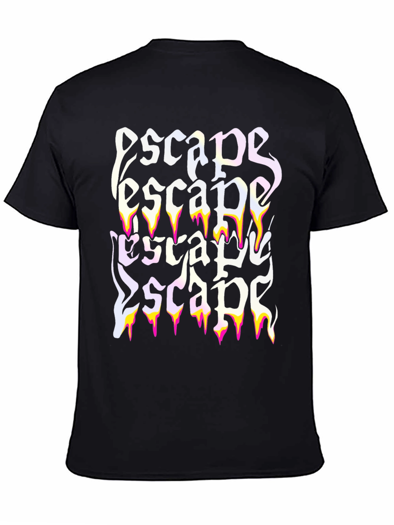 Escape Graphic Print Black T-Shirt