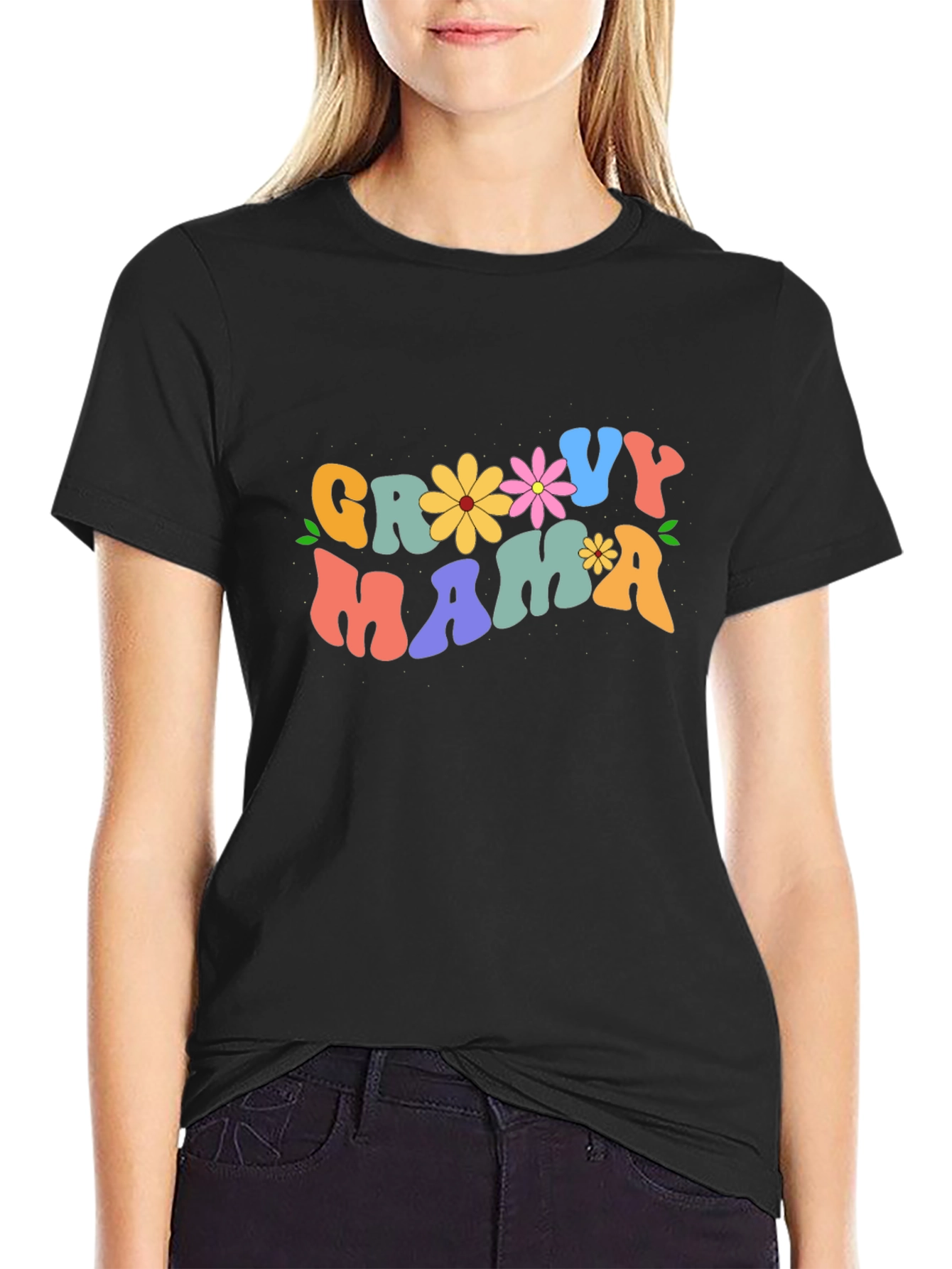 Groovy Mama Graphic Tee - Retro Style
