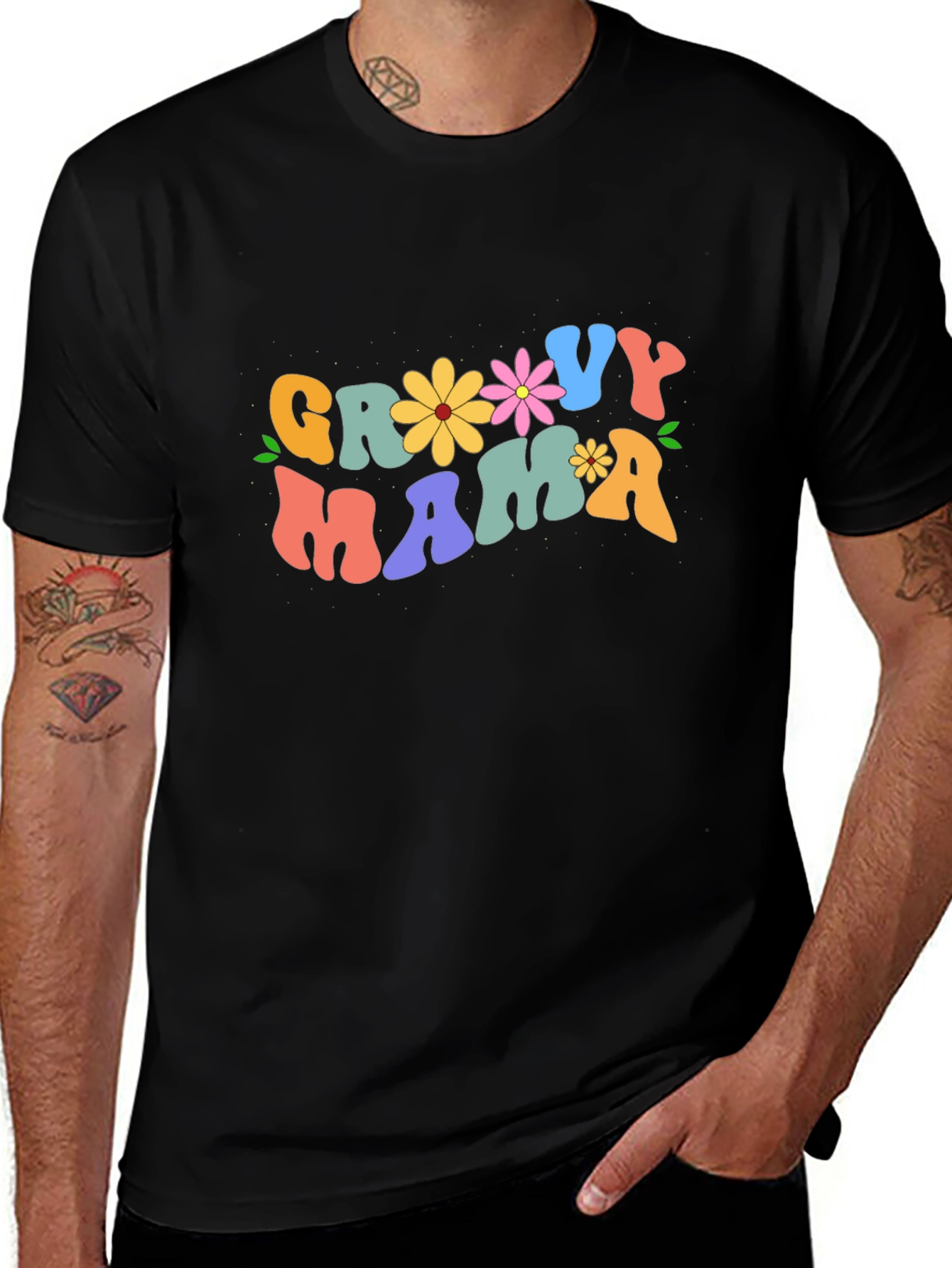 Groovy Mama Graphic Tee - Retro Style
