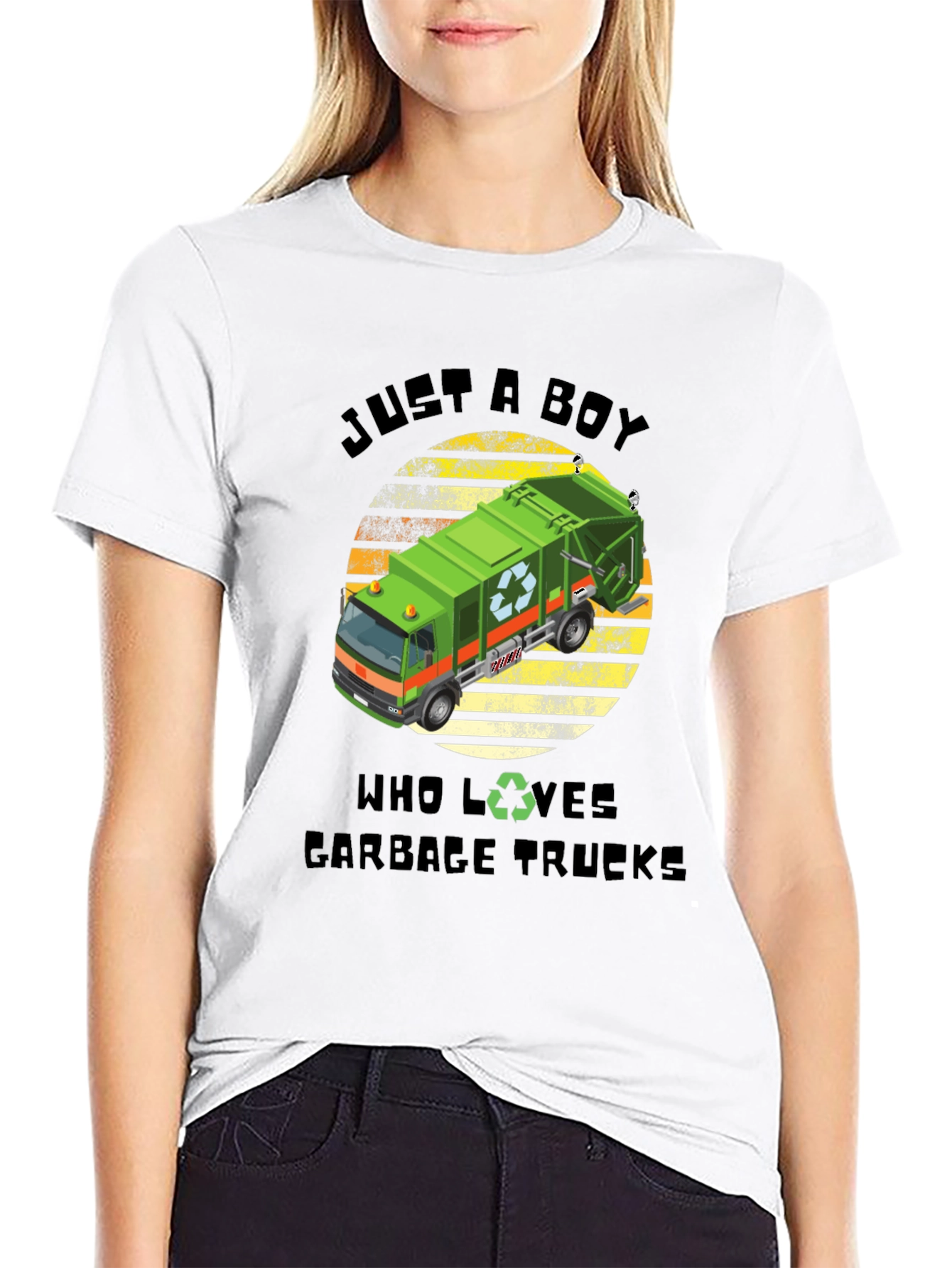 Just a Boy Who Loves Garbage Trucks T-Shirt