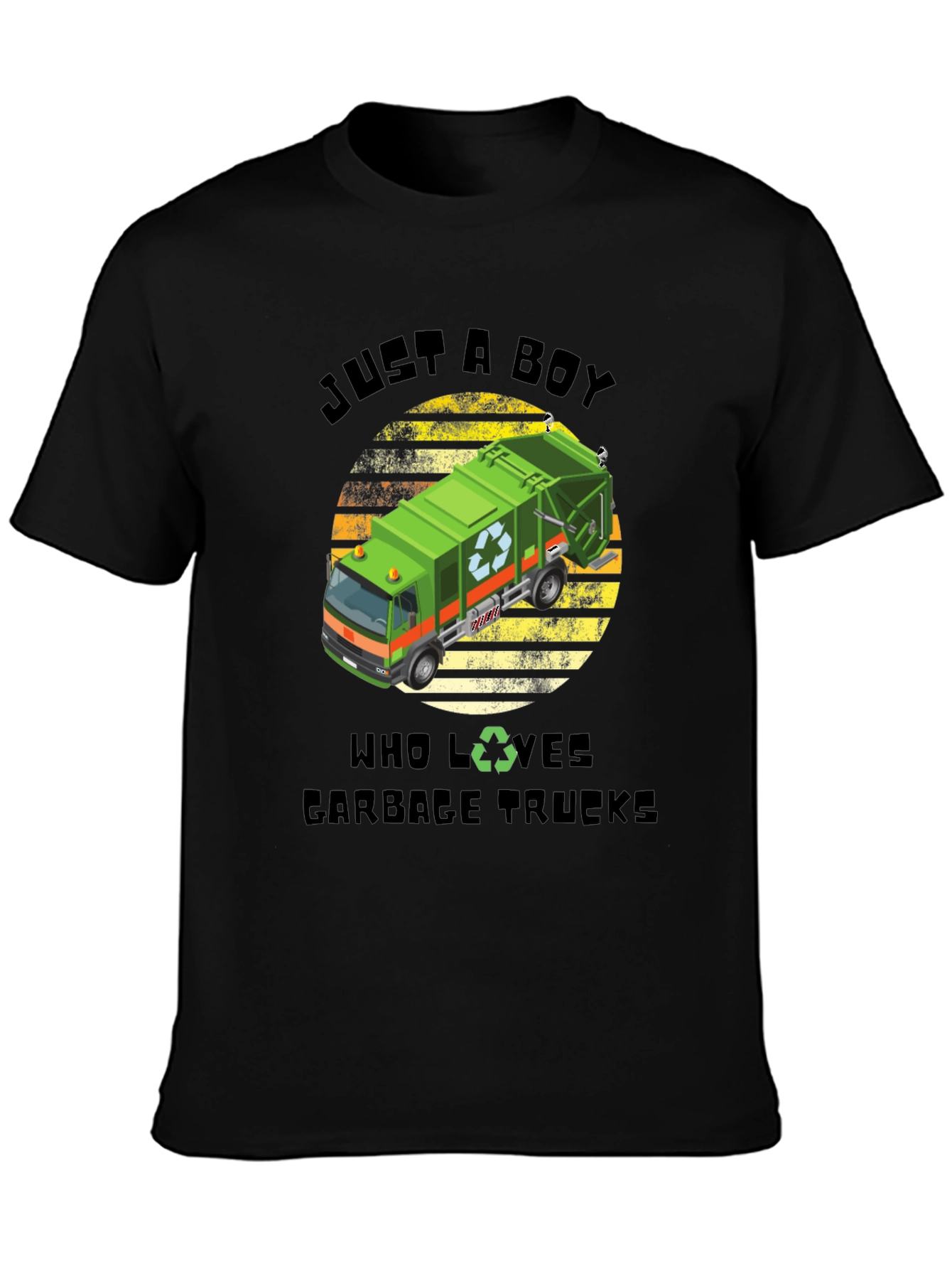 Just a Boy Who Loves Garbage Trucks T-Shirt