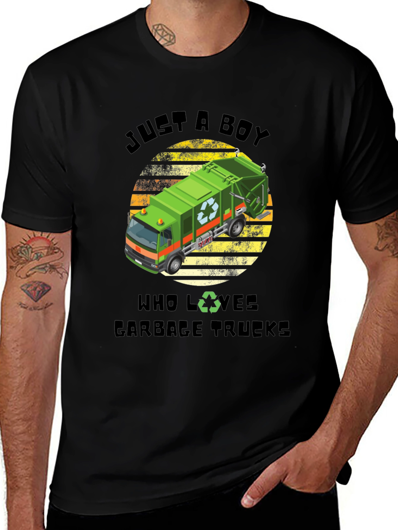 Just a Boy Who Loves Garbage Trucks T-Shirt