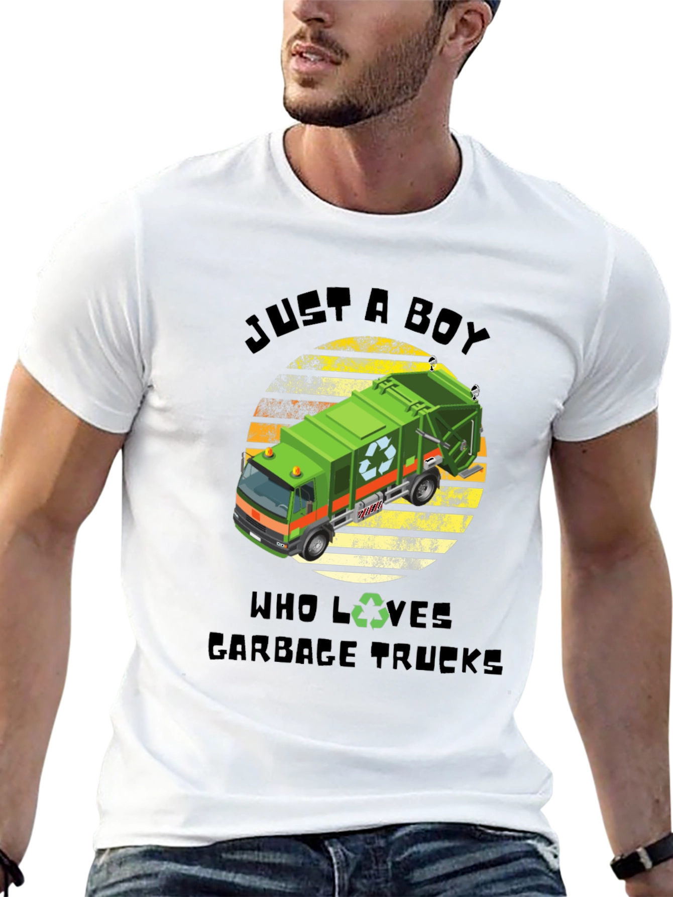 Just a Boy Who Loves Garbage Trucks T-Shirt