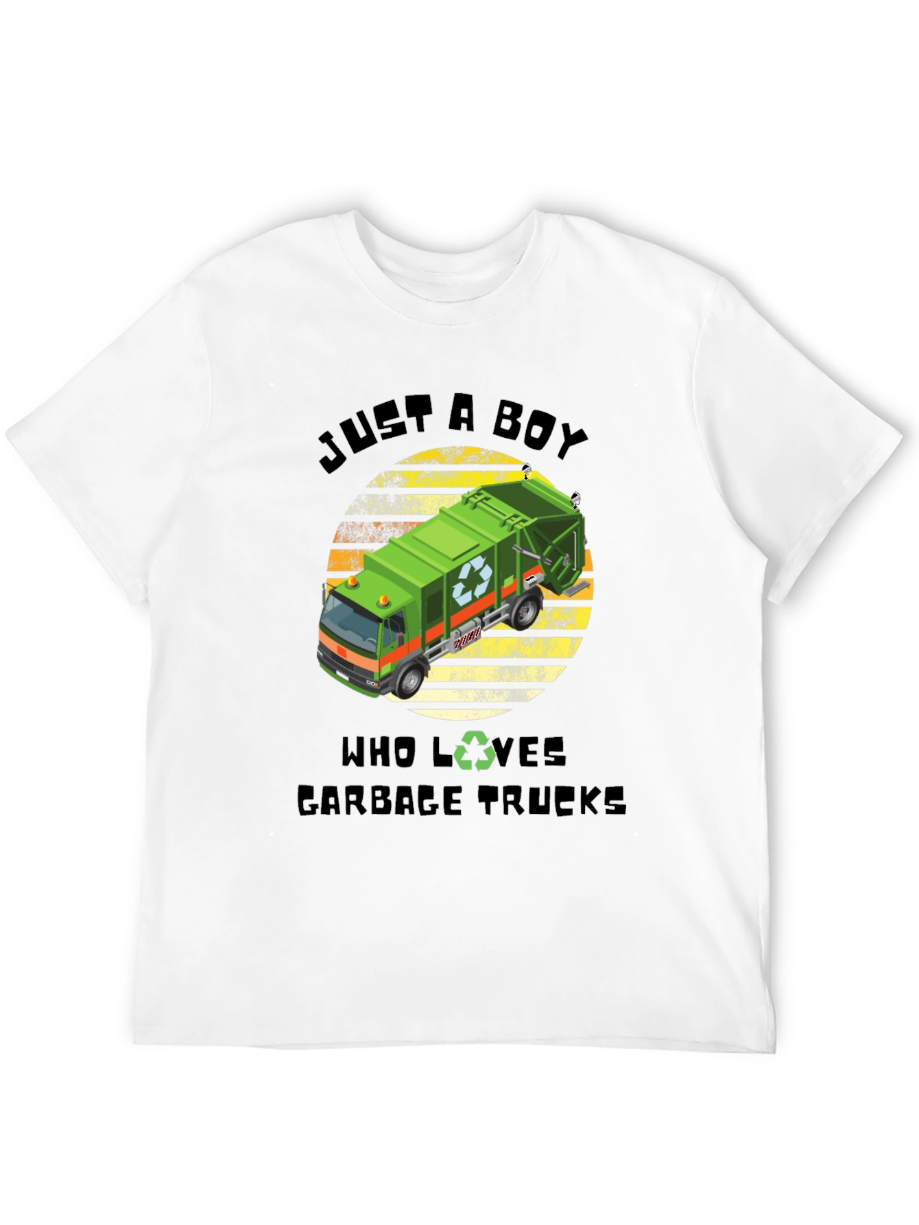 Just a Boy Who Loves Garbage Trucks T-Shirt