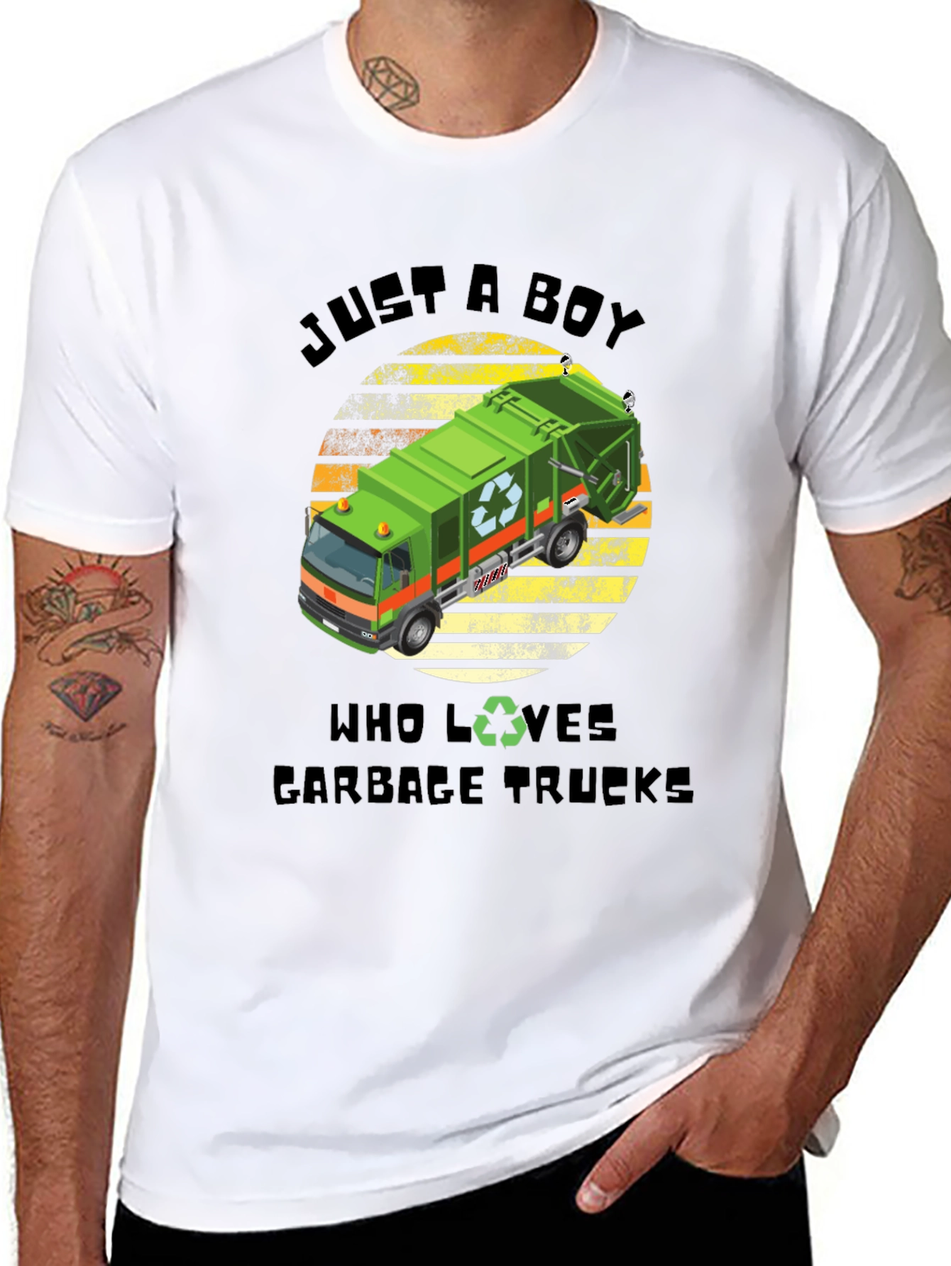 Just a Boy Who Loves Garbage Trucks T-Shirt