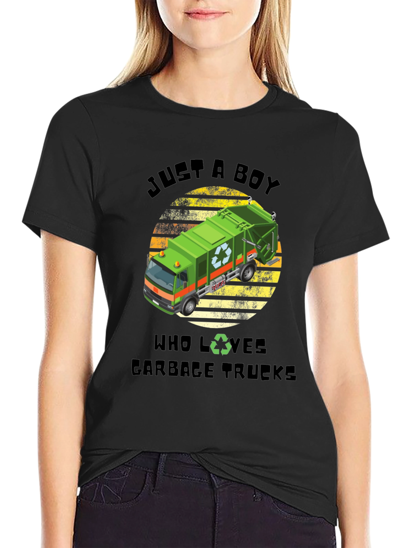 Just a Boy Who Loves Garbage Trucks T-Shirt